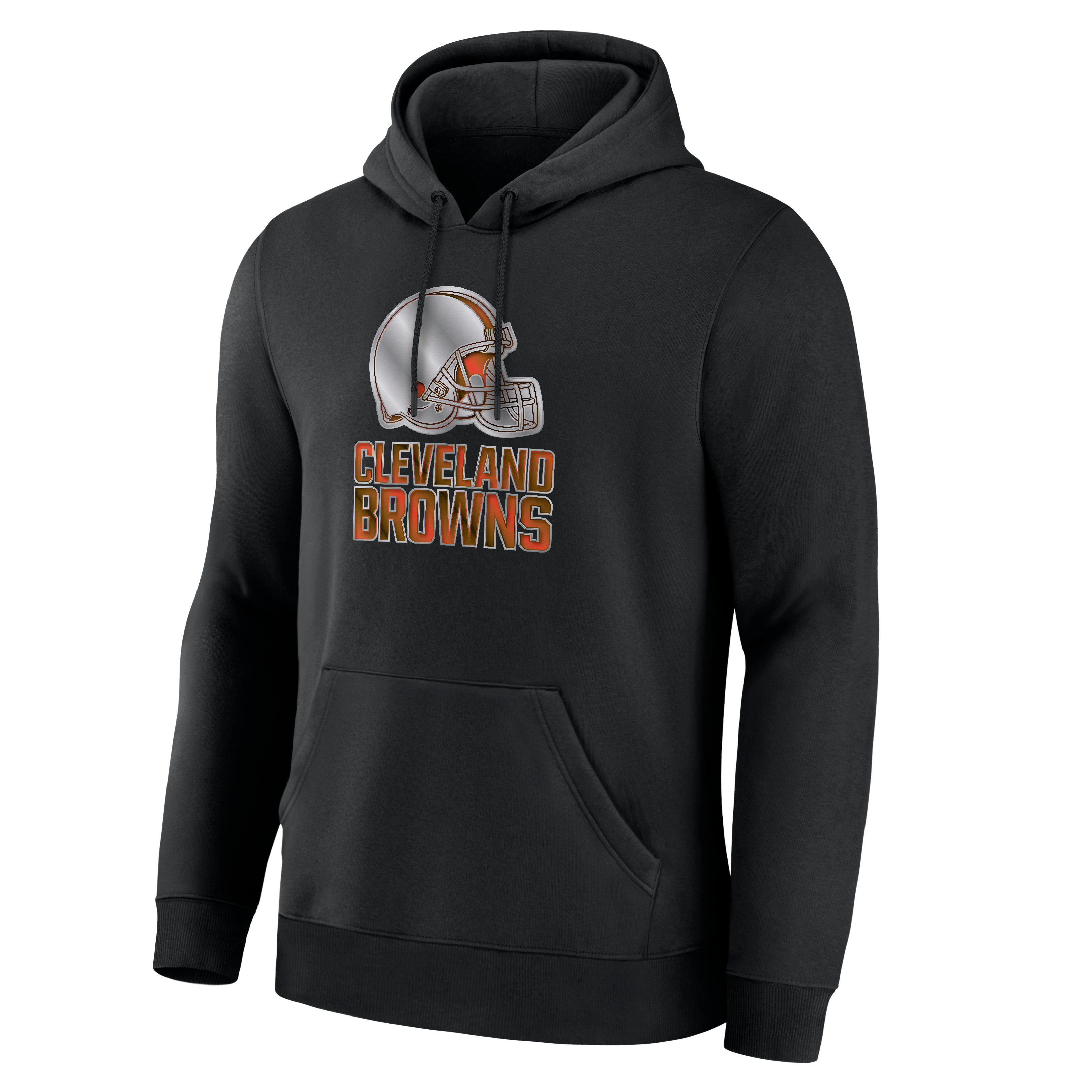 Sweat à capuche noir pour homme avec mascotte métallique des Cleveland Browns