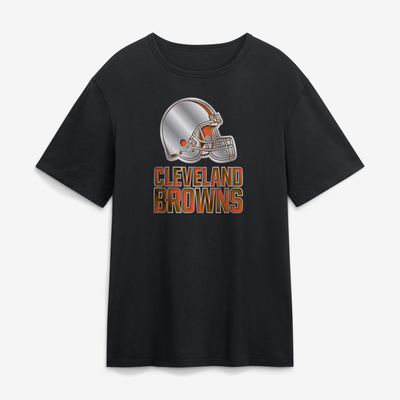 Cleveland Browns  Metallic Mascot T-Shirt - Black
