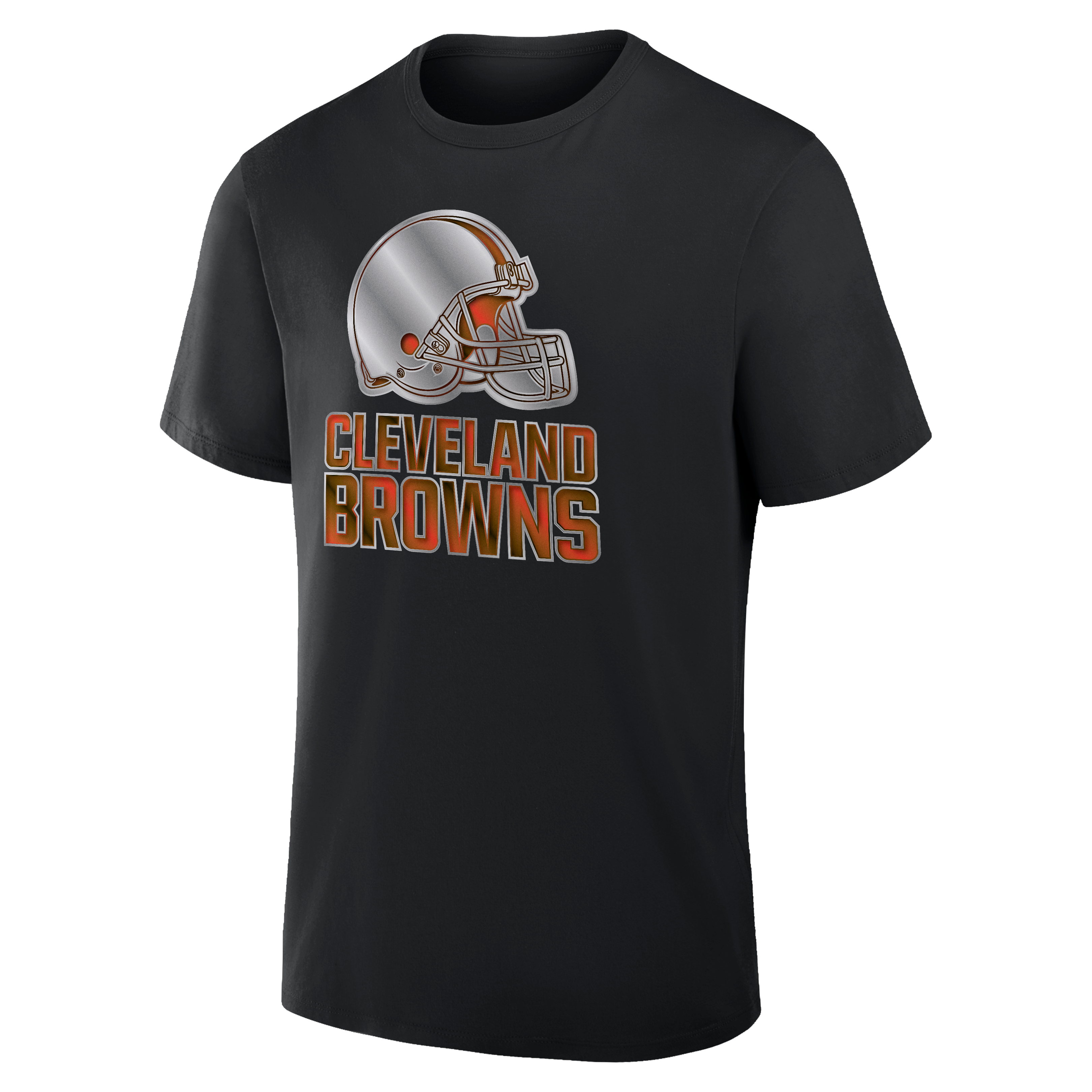 T-shirt noir pour homme Cleveland Browns avec mascotte métallique