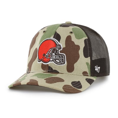 Cleveland Browns Carhartt x '47 Adjustable Trucker Hat - Duck Camo