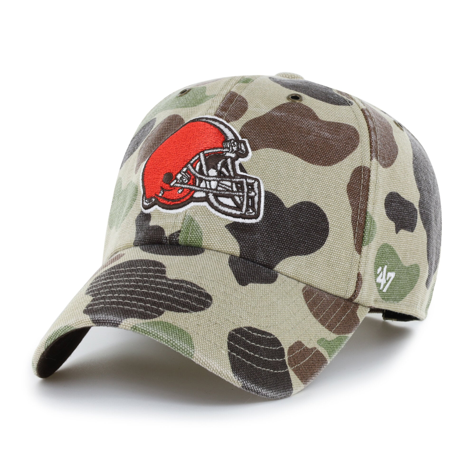 Casquette ajustable Carhartt x '47 Duck Camo Cleveland Browns Clean Up pour homme