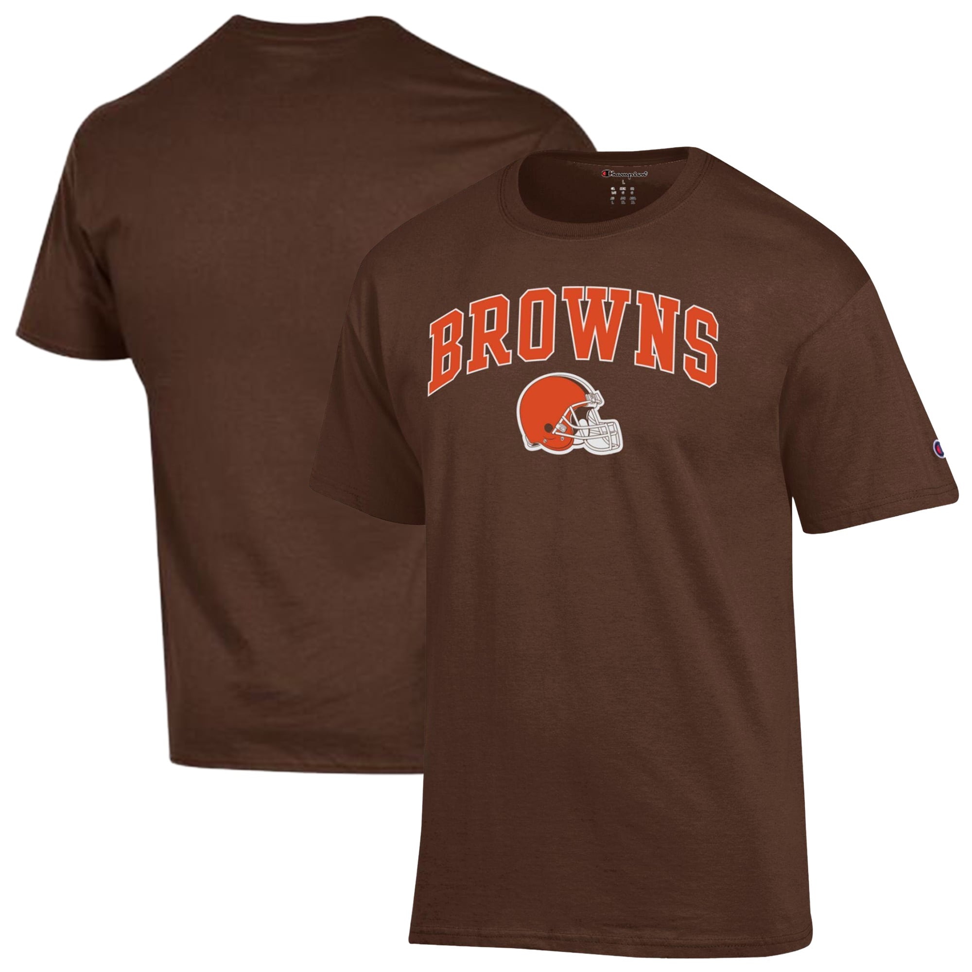 Men's Champion Brown Cleveland Browns Arch Over Logo T-Shirt