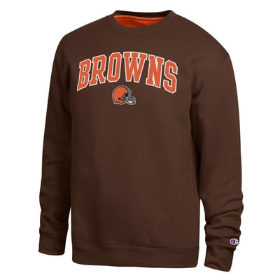  Cleveland Browns Champion Contrast Lined Sweatshirt - Brown