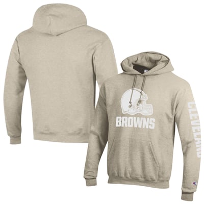  Cleveland Browns Champion Powerblend Hoodie - Oatmeal
