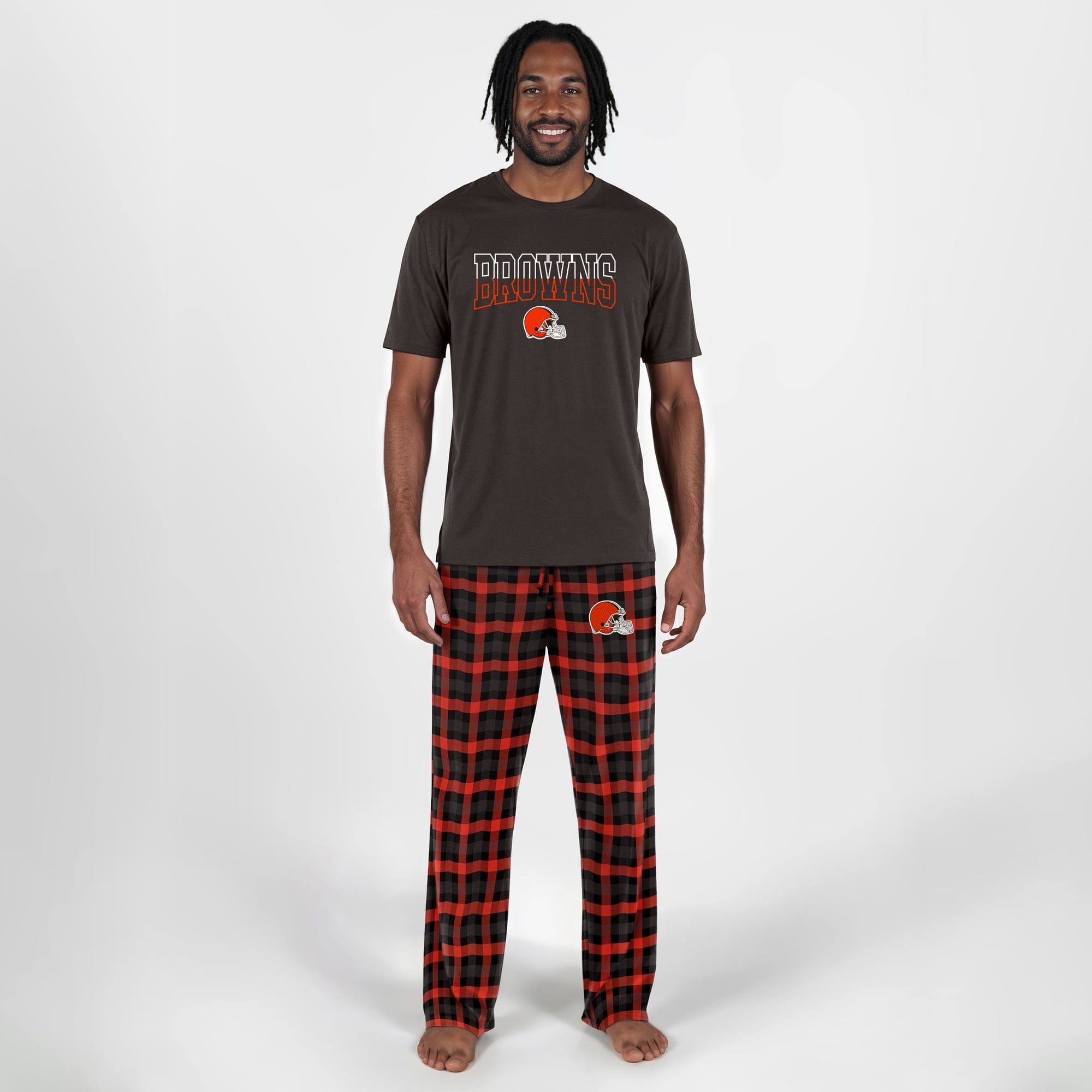 Men's Concepts Sport Brown Cleveland Browns Highland Sleep Set