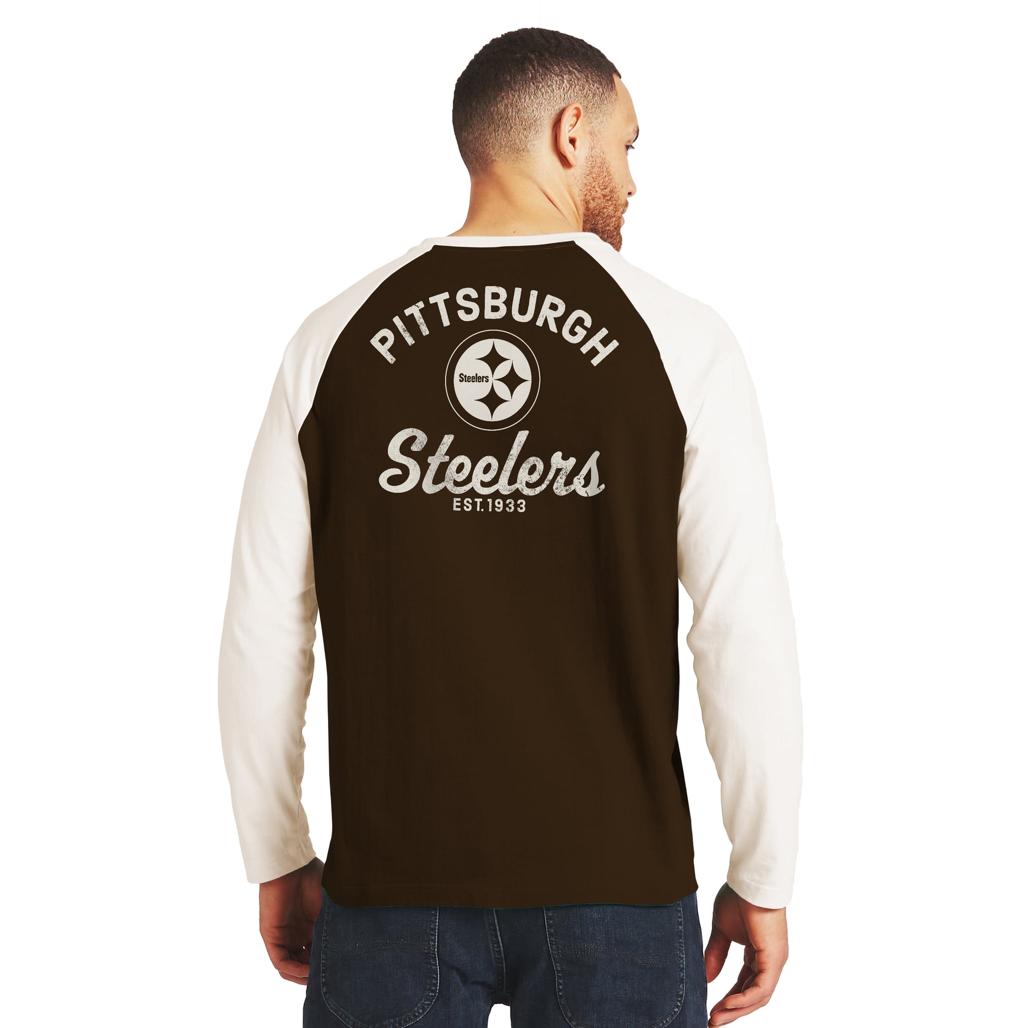 Men's Darius Rucker Collection by Fanatics Brown/Cream Cleveland Browns Henley Long Sleeve T-Shirt