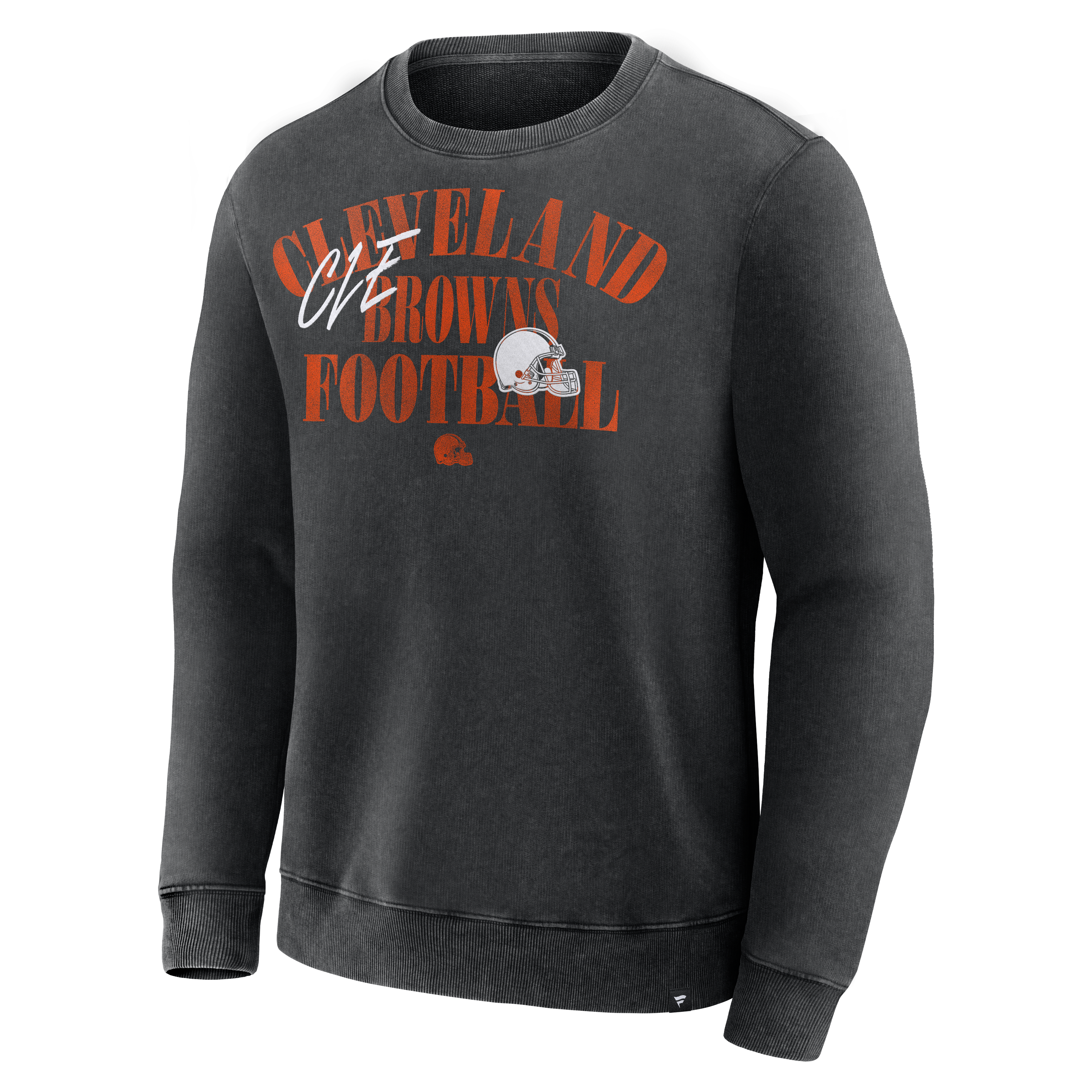 Men's Fanatics Black Cleveland Browns Halftime Lead Relaxed Heavyweight French Terry Sweatshirt