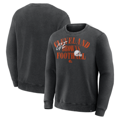 Cleveland Browns Fanatics Halftime Lead Relaxed Heavyweight French Terry Sweatshirt - Black