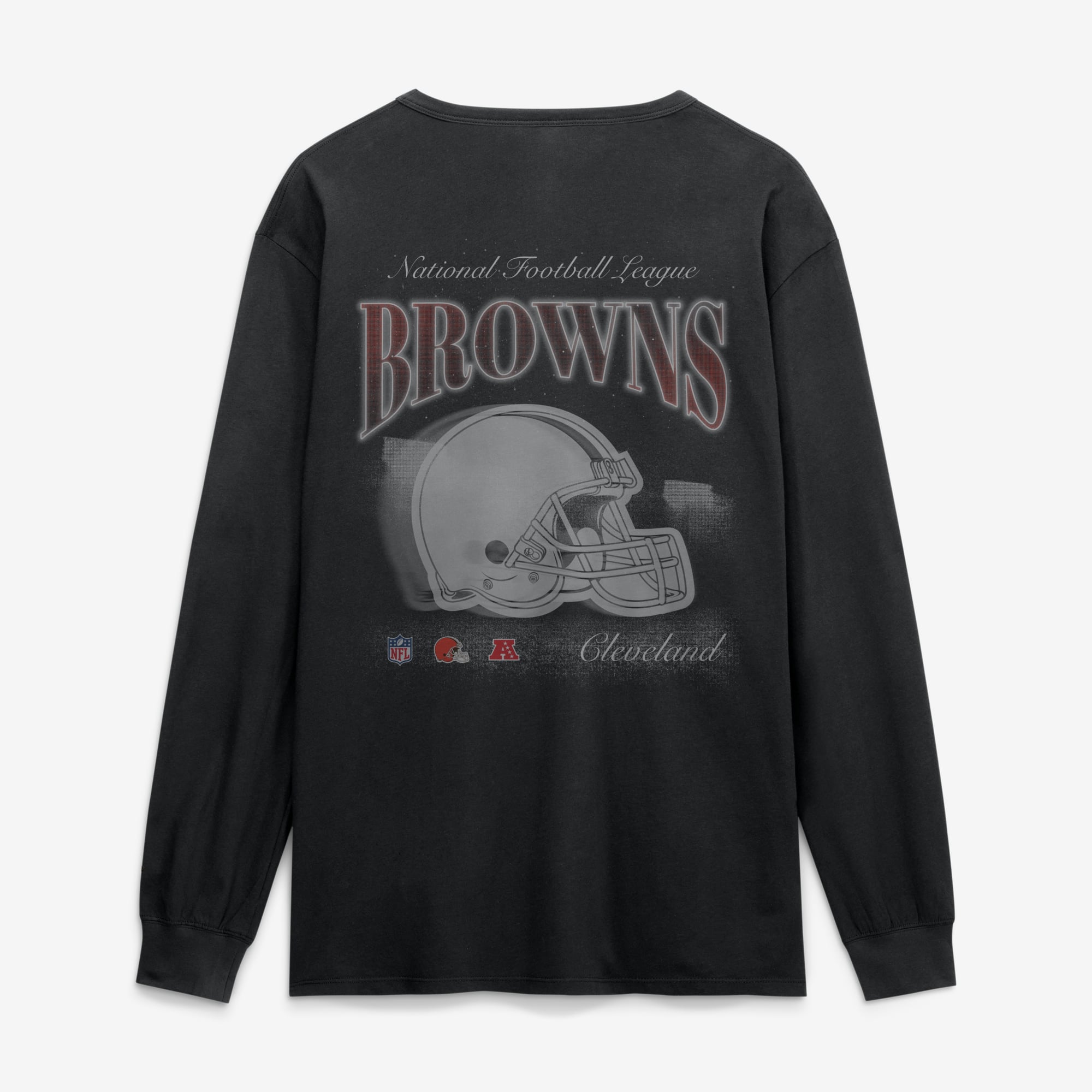 T-shirt à manches longues pour homme Fanatics Black Cleveland Browns Midnight Falls