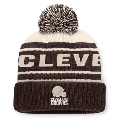 Cleveland Browns Fanatics Men's Cuffed Knit Hat with Pom - Brown