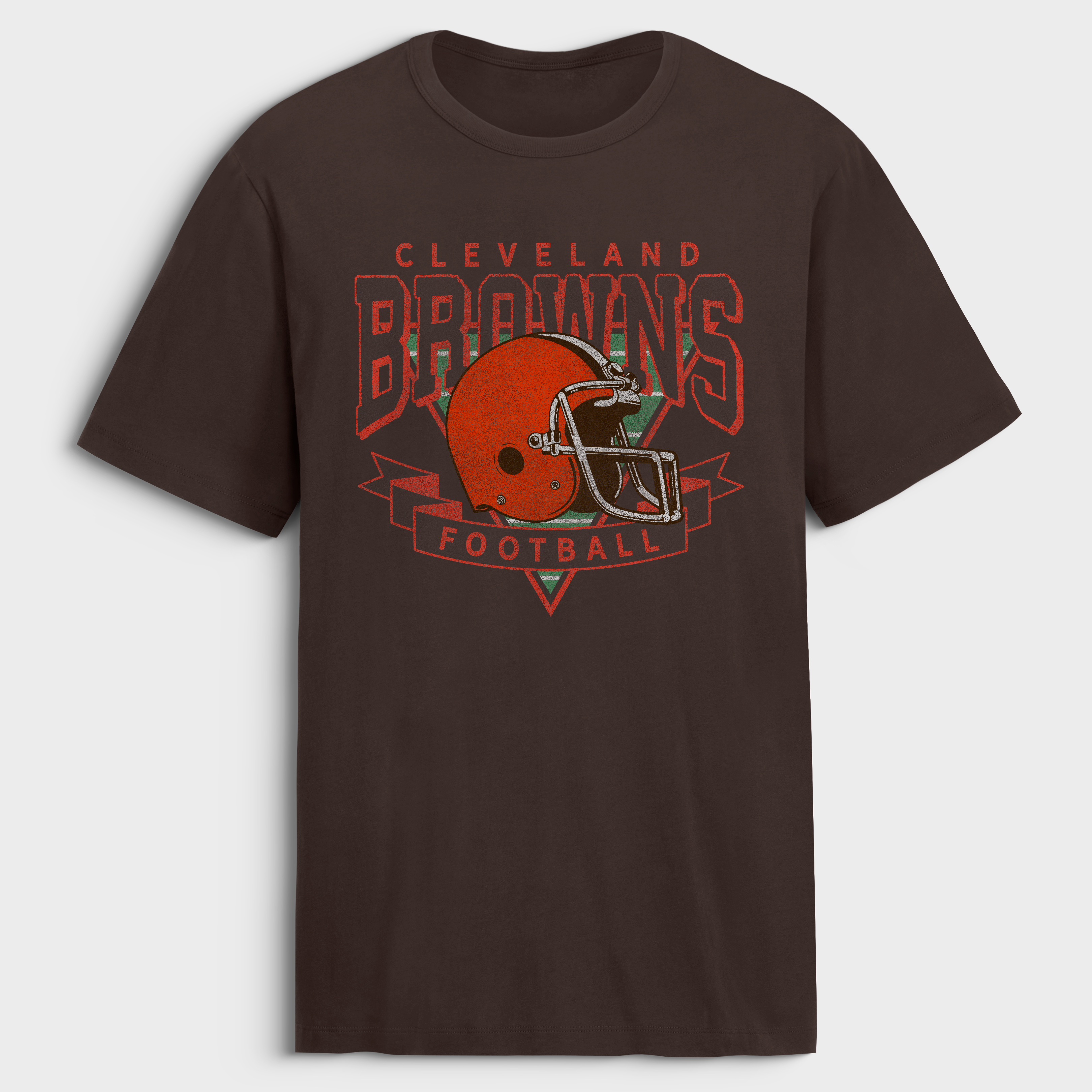 Men's Fanatics Brown Cleveland Browns Old Fashion Rushing Legacy Cotton T-Shirt