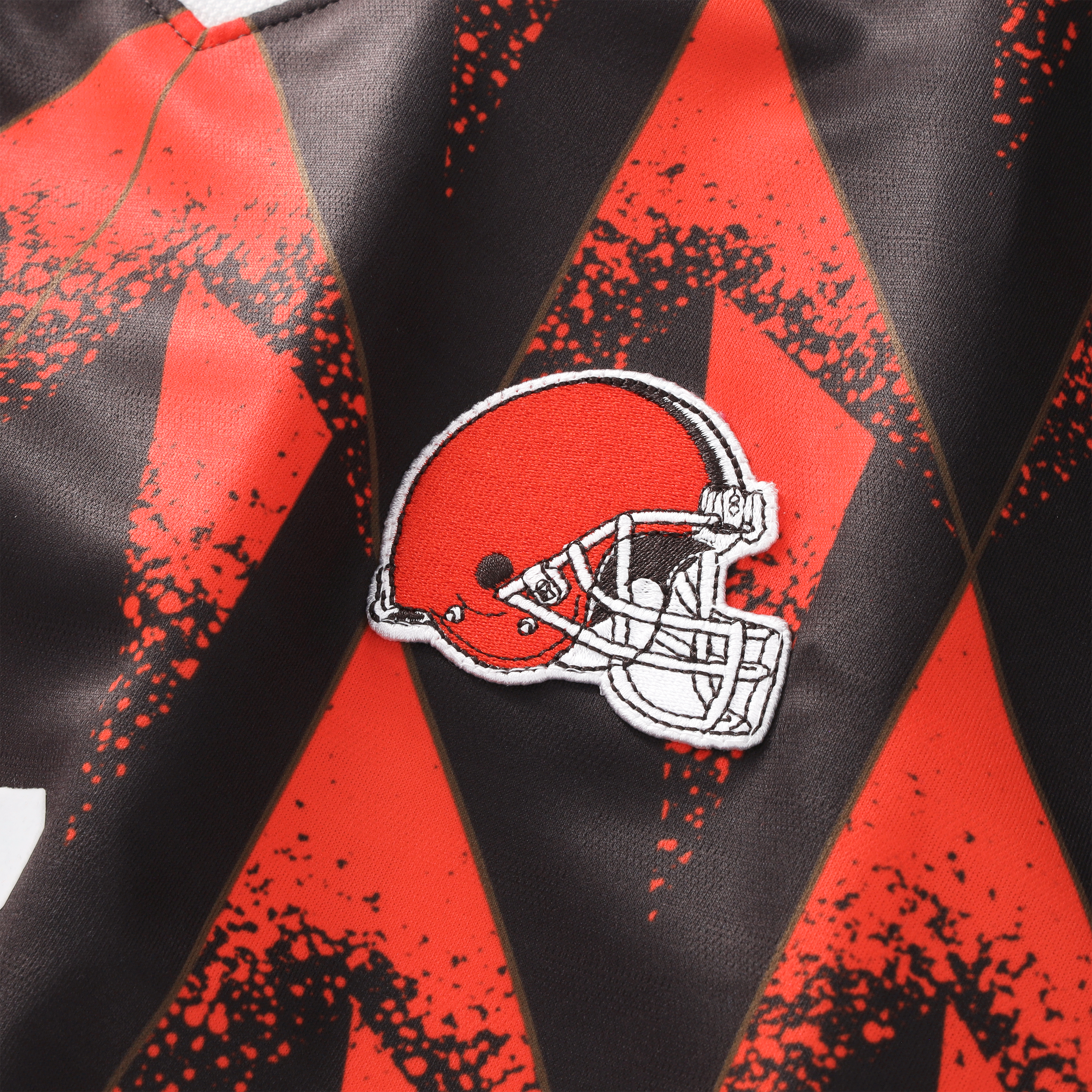 Men's Fanatics Orange/Brown Cleveland Browns Football x V-Neck Fan Top
