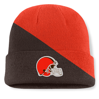 Cleveland Browns Fanatics Tilt Cuffed Knit Hat - Orange/Brown