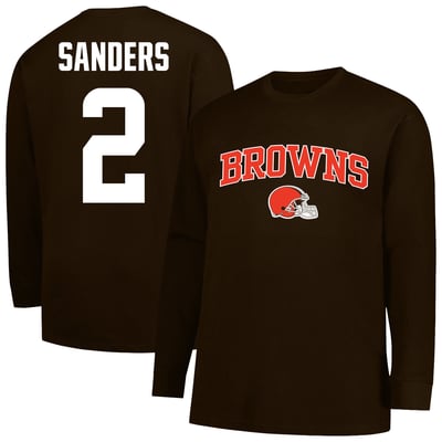 Shedeur Sanders Cleveland Browns Fanatics Big & Tall Thermal Waffle Long Sleeve T-Shirt - Brown
