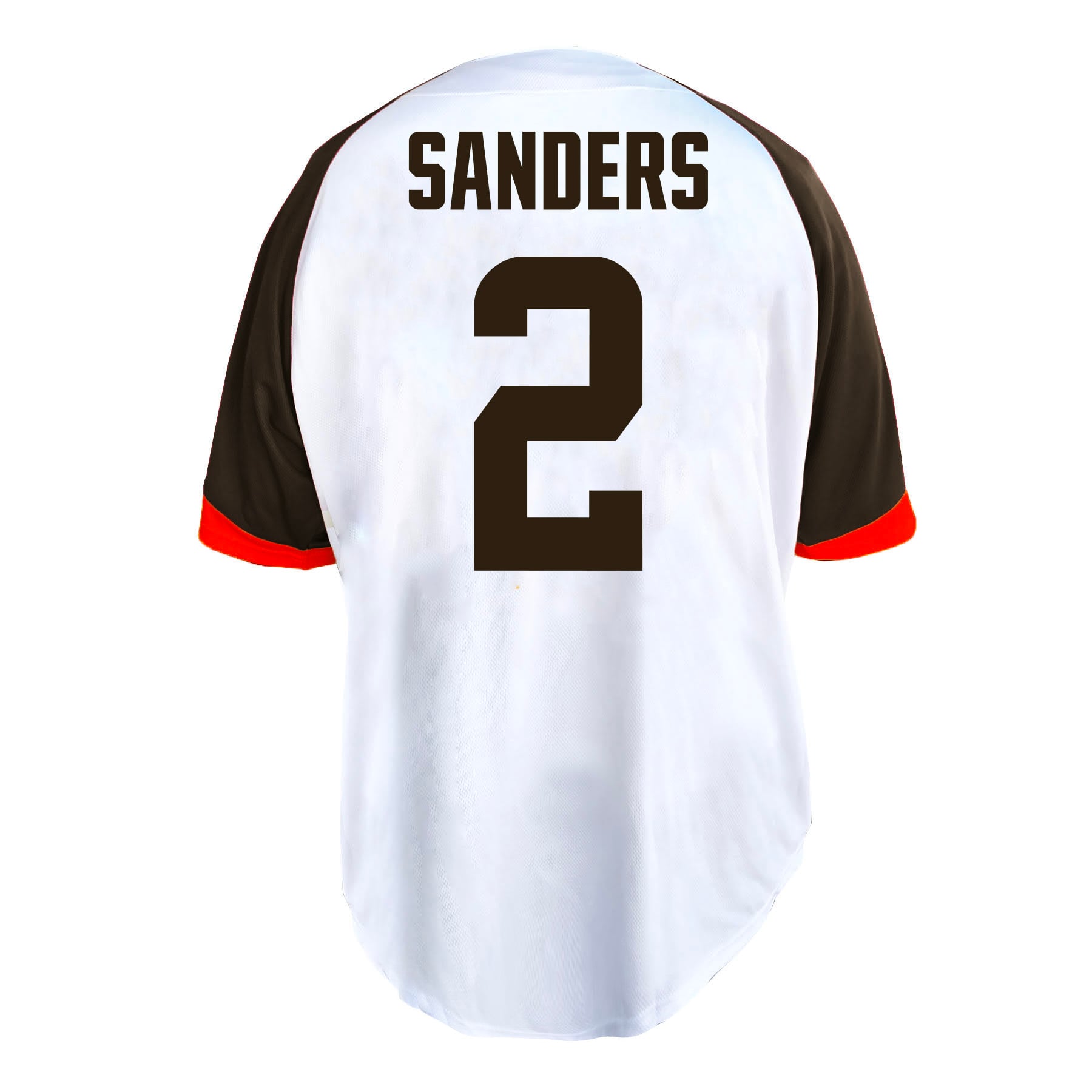 Maillot de baseball blanc à boutons Cleveland Browns pour homme, grande taille, modèle Shedeur Sanders Fanatics.