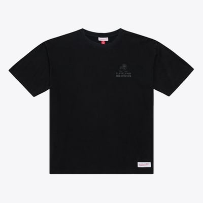Cleveland Browns Mitchell & Ness Core Essentials Micro Logo T-Shirt - Black
