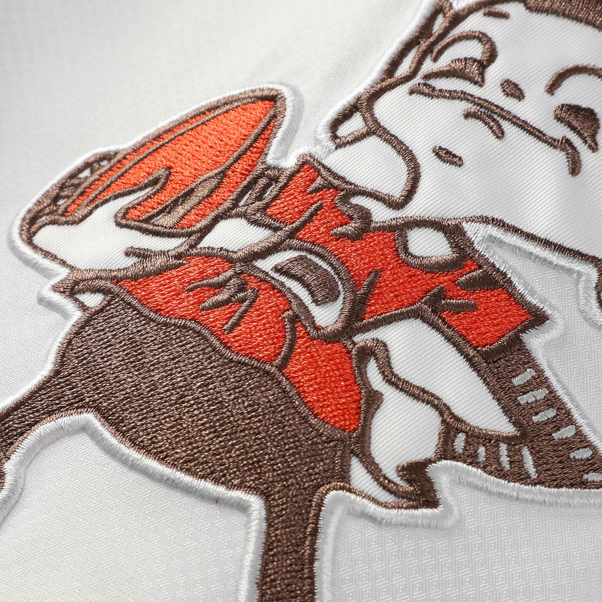 Men's Mitchell & Ness Brown Cleveland Browns Head Coach Anorak Quarter-Zip Windbreaker Jacket