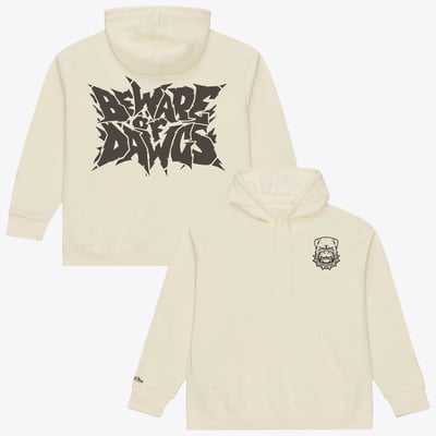  Cleveland Browns Mitchell & Ness Beware of the Dawgs Hoodie - Cream