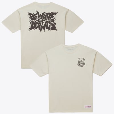  Cleveland Browns Mitchell & Ness Beware of the Dawgs T-Shirt - Cream