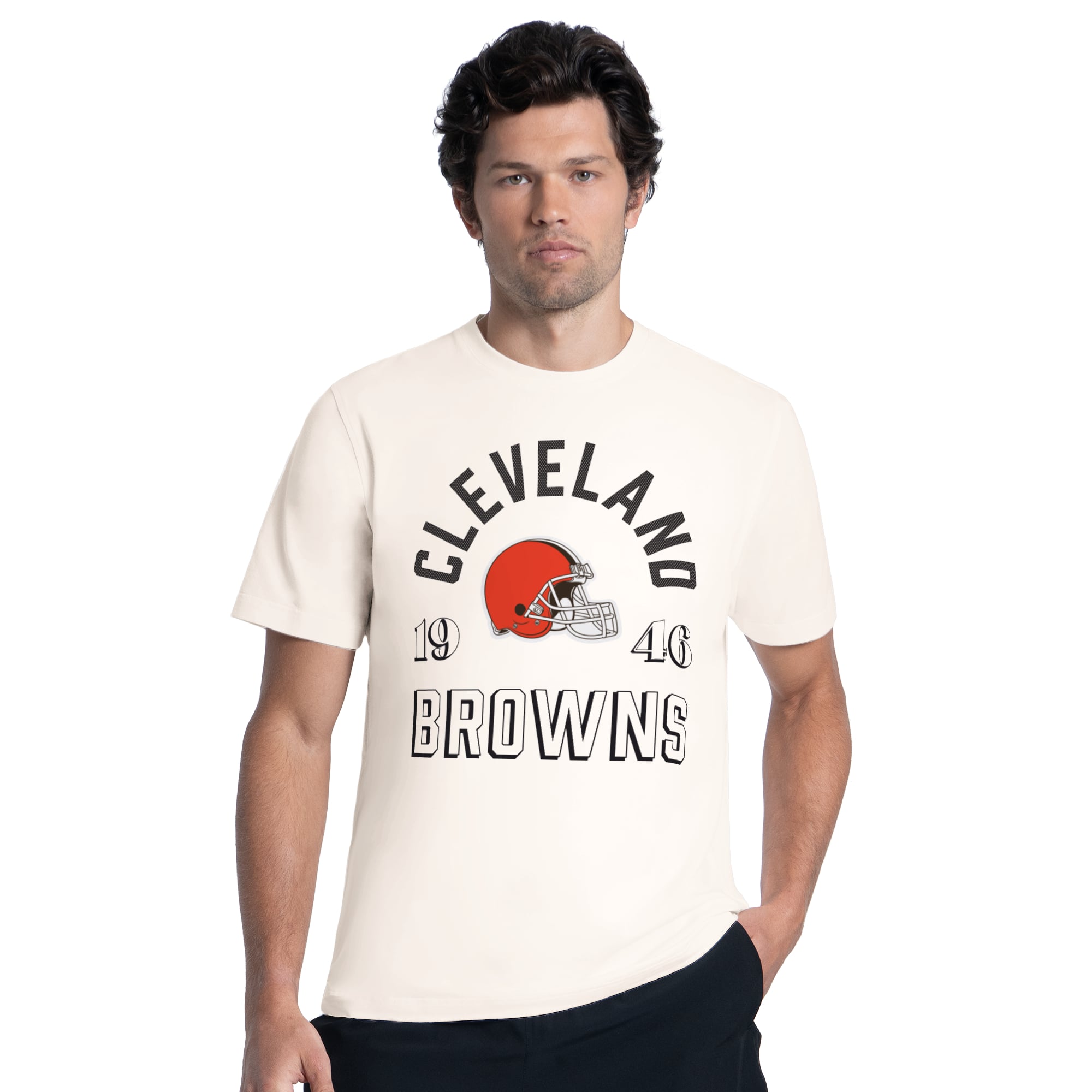 Men's MSX by Michael Strahan Cream Cleveland Browns Ultimate Graphic T-Shirt