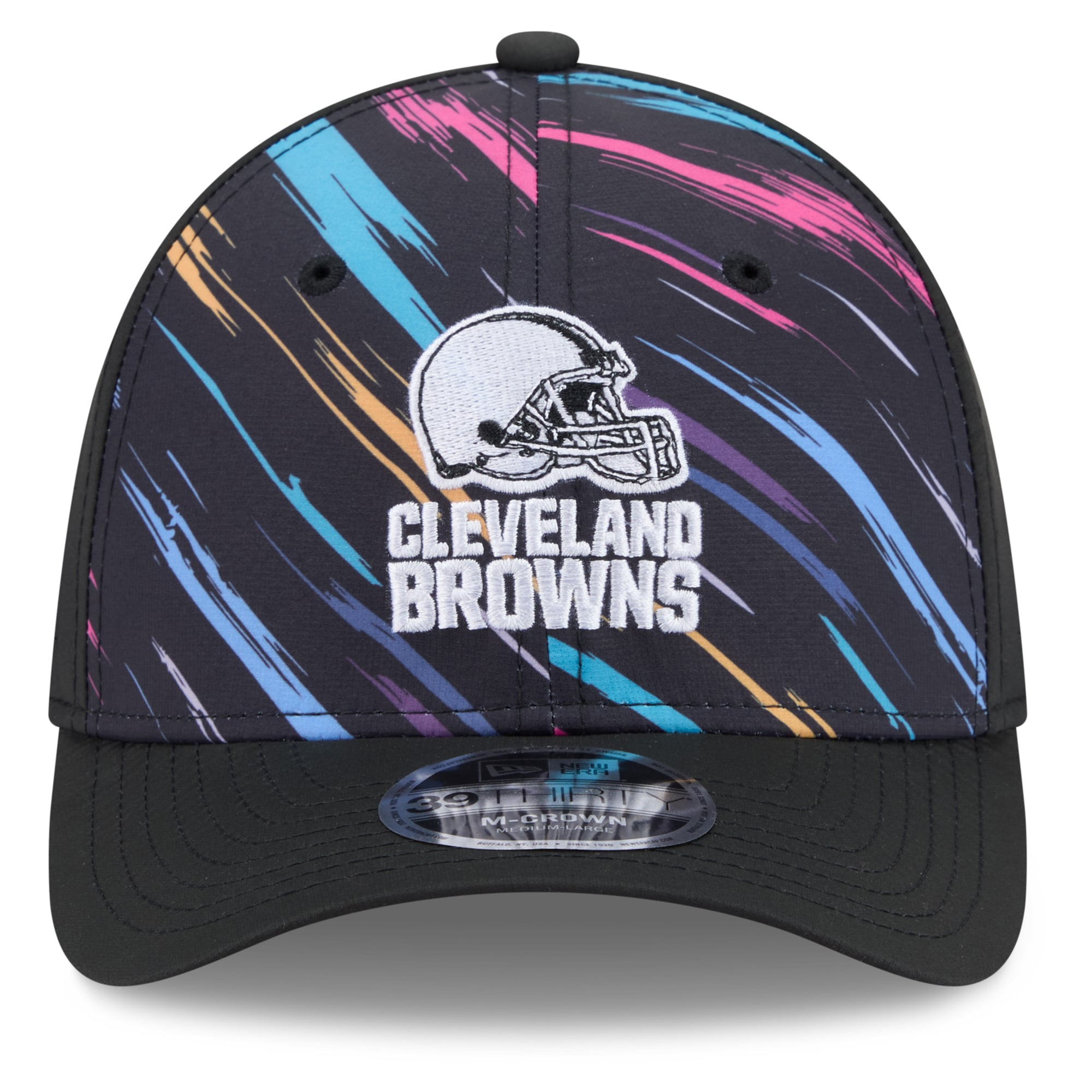 Men's New Era Black Cleveland Browns 2026 NFL Crucial Catch 39THIRTY M-Crown Stretch Hat