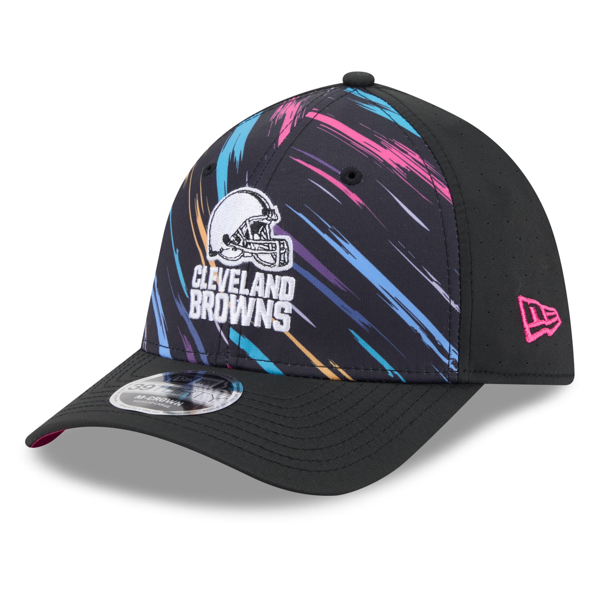 Men's New Era Black Cleveland Browns 2026 NFL Crucial Catch 39THIRTY M-Crown Stretch Hat