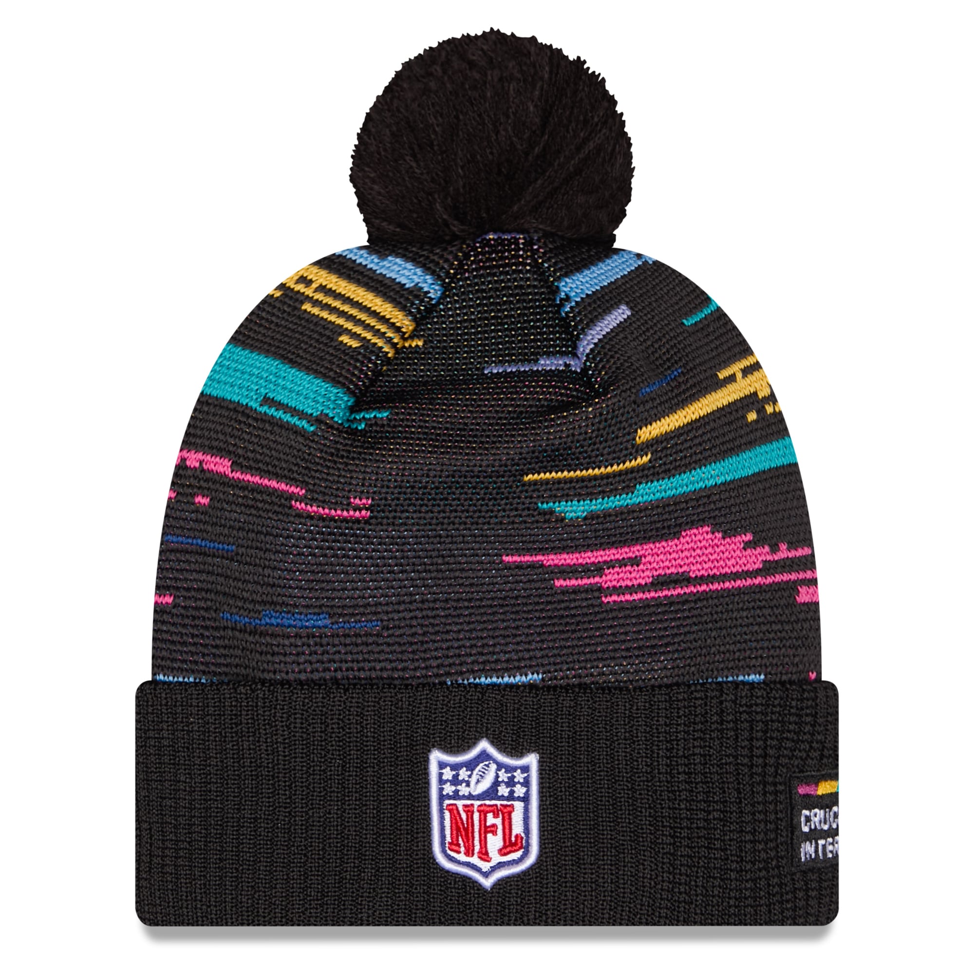 Men's New Era Black Cleveland Browns 2026 NFL Crucial Catch Cuffed Knit Hat with Pom