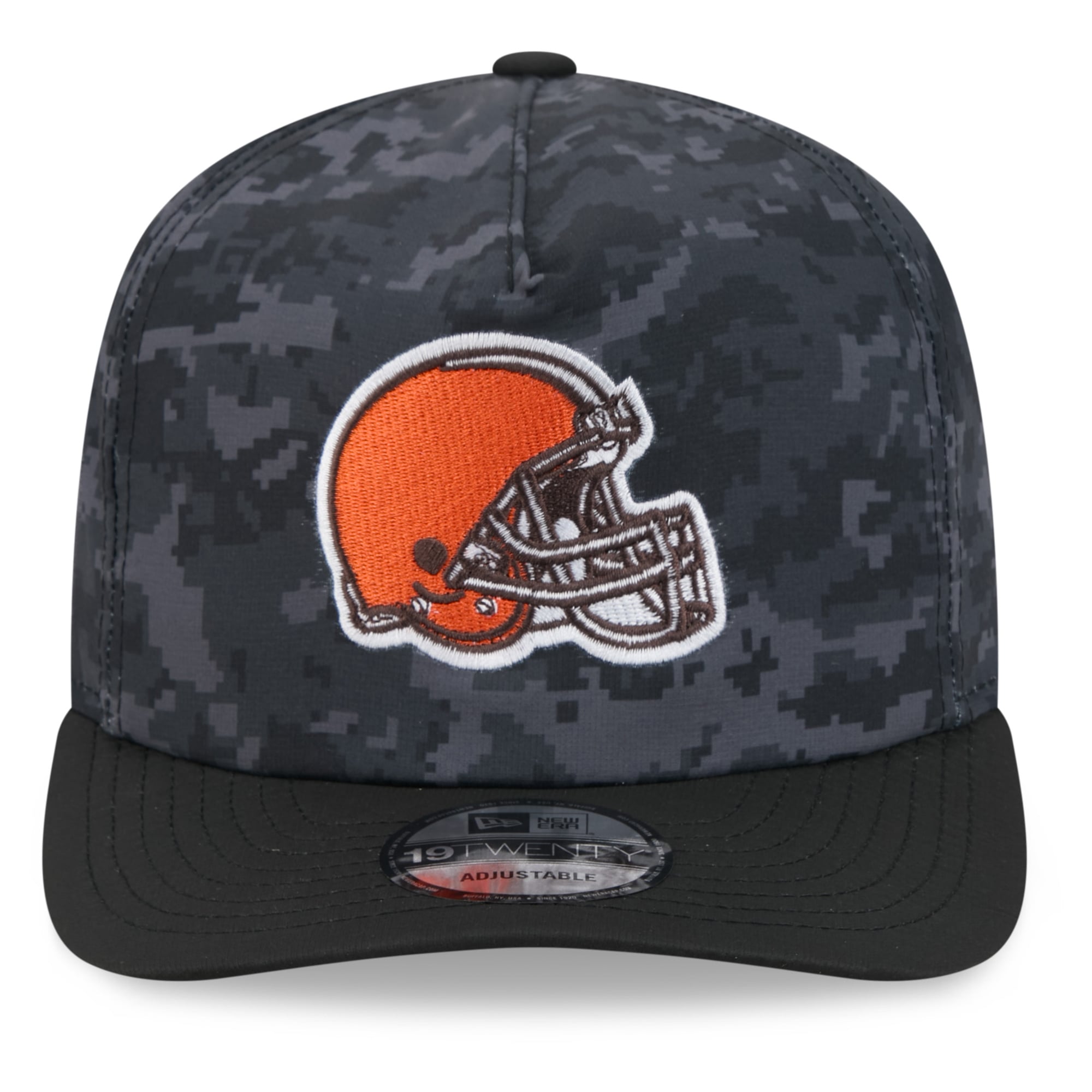 Casquette ajustable New Era noire Cleveland Browns 2026 Salute To Service 19TWENTY pour homme