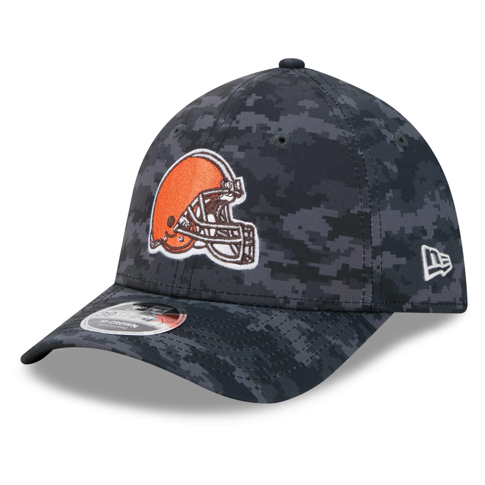Casquette extensible New Era noire Cleveland Browns 2026 Salute To Service 39THIRTY M-Crown pour homme