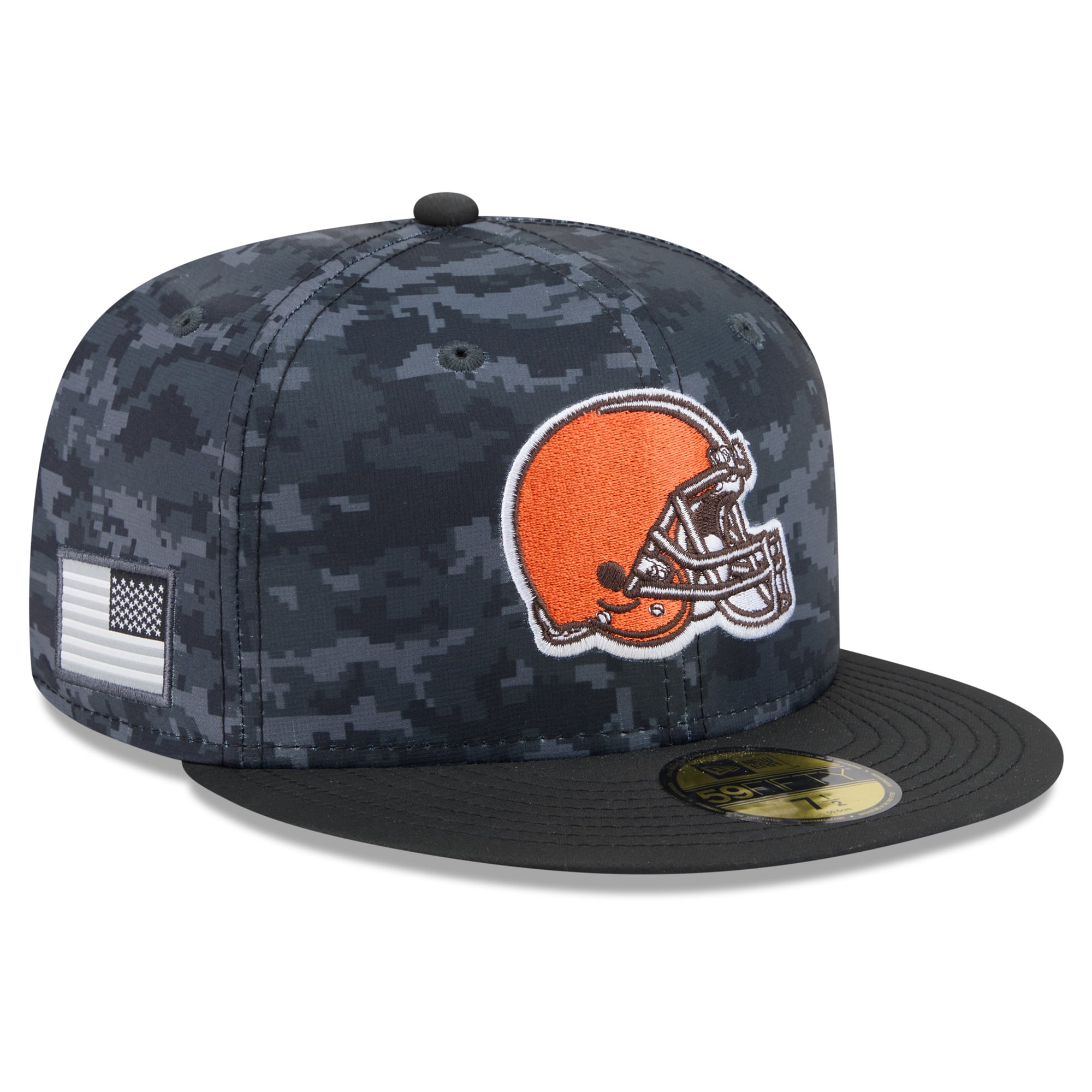 Men's New Era Black Cleveland Browns 2026 Salute To Service 59FIFTY Fitted Hat