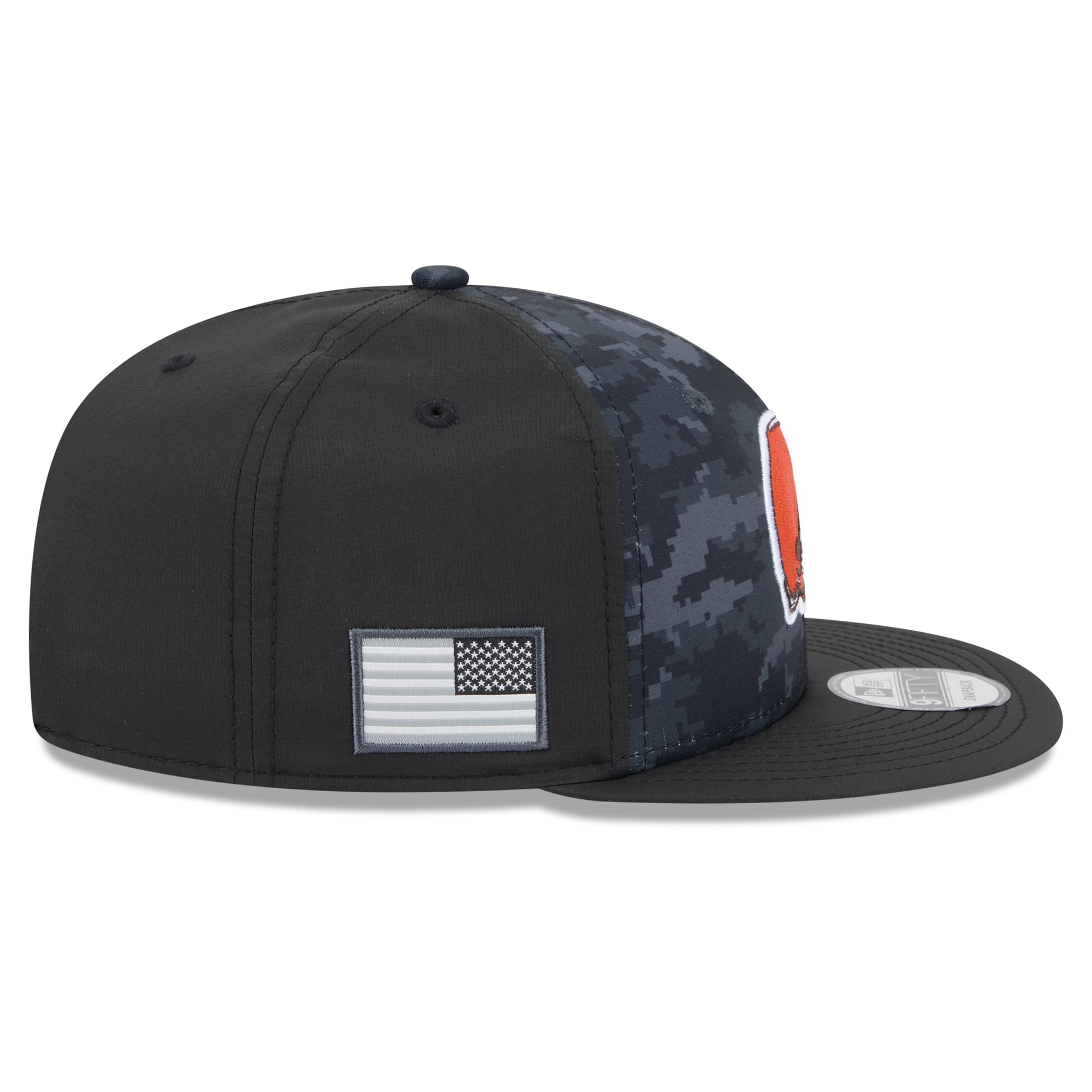 Casquette snapback New Era noire Cleveland Browns 2026 Salute To Service 9FIFTY pour homme