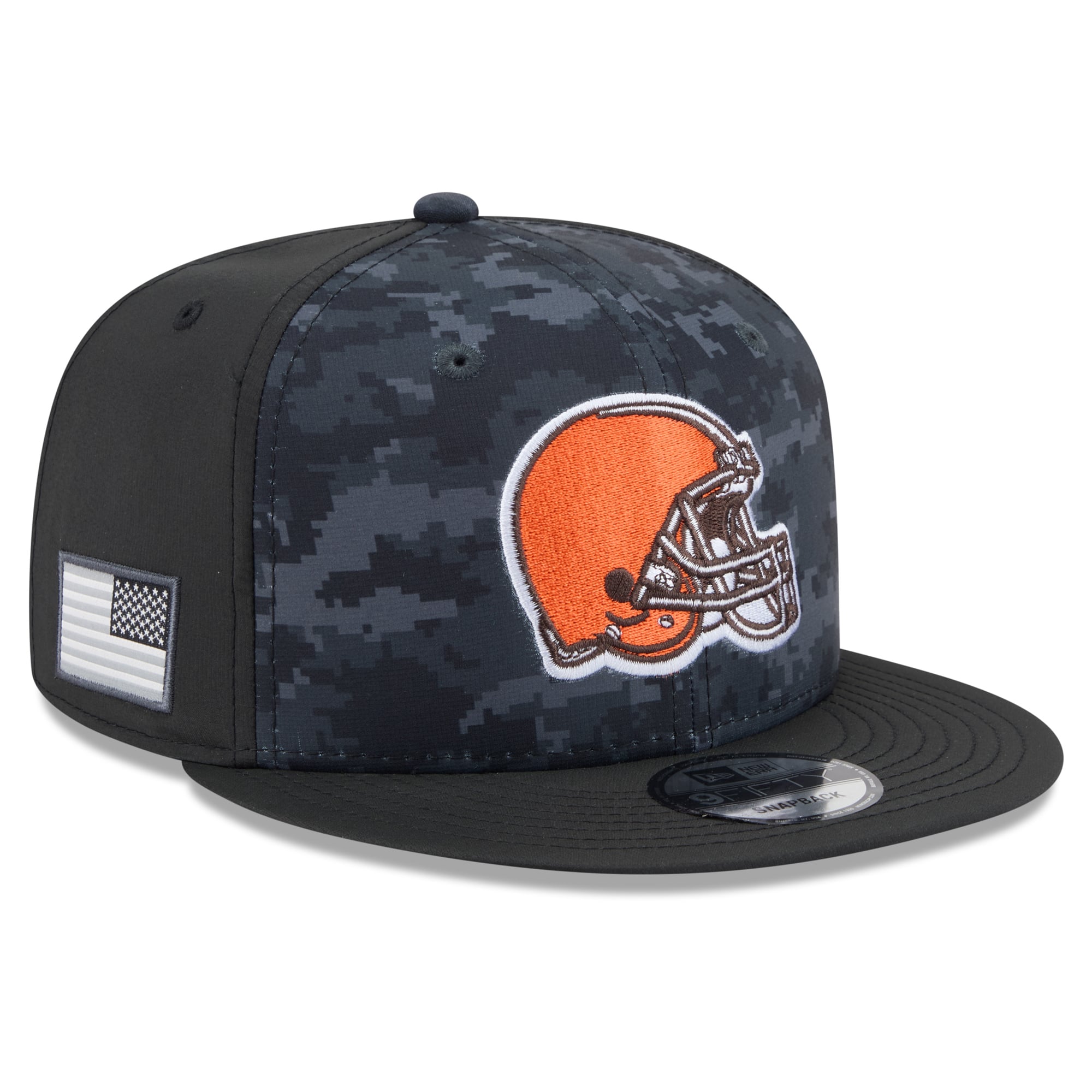 Casquette snapback New Era noire Cleveland Browns 2026 Salute To Service 9FIFTY pour homme