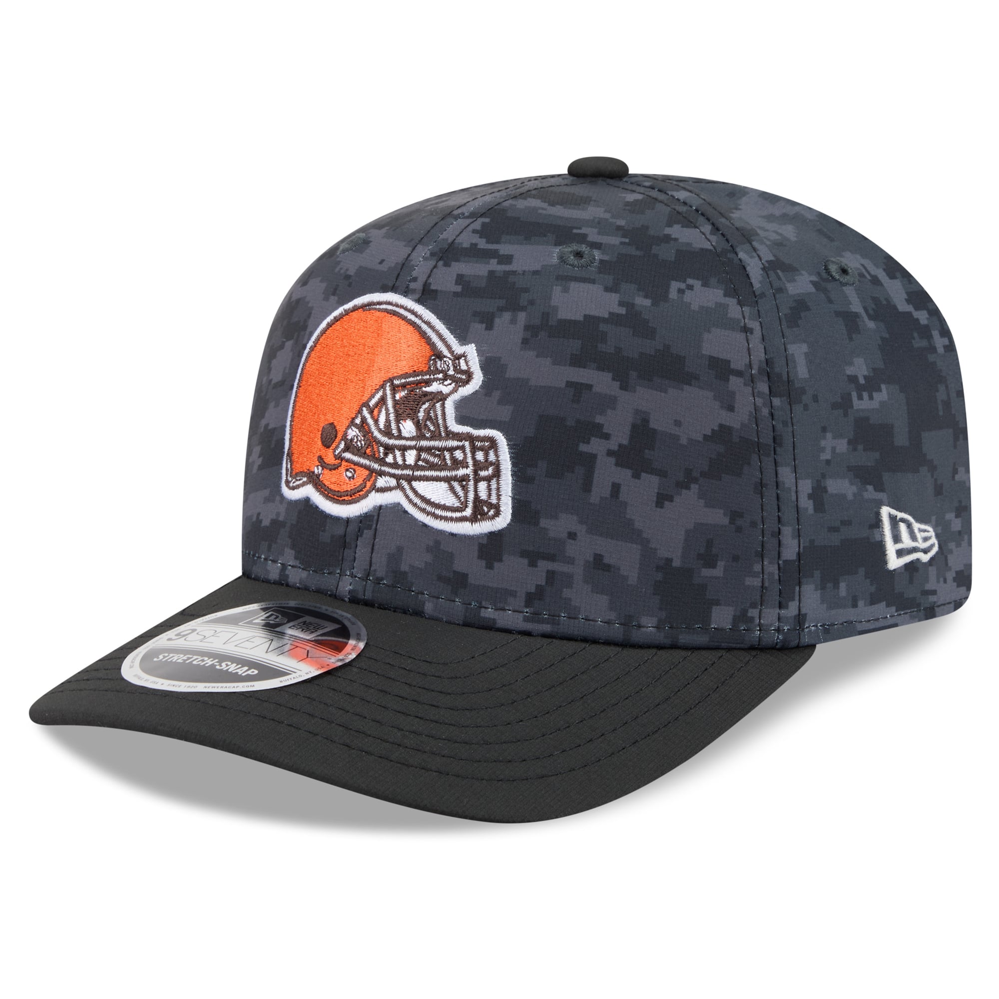 Casquette ajustable New Era noire Cleveland Browns 2026 Salute To Service 9SEVENTY pour homme