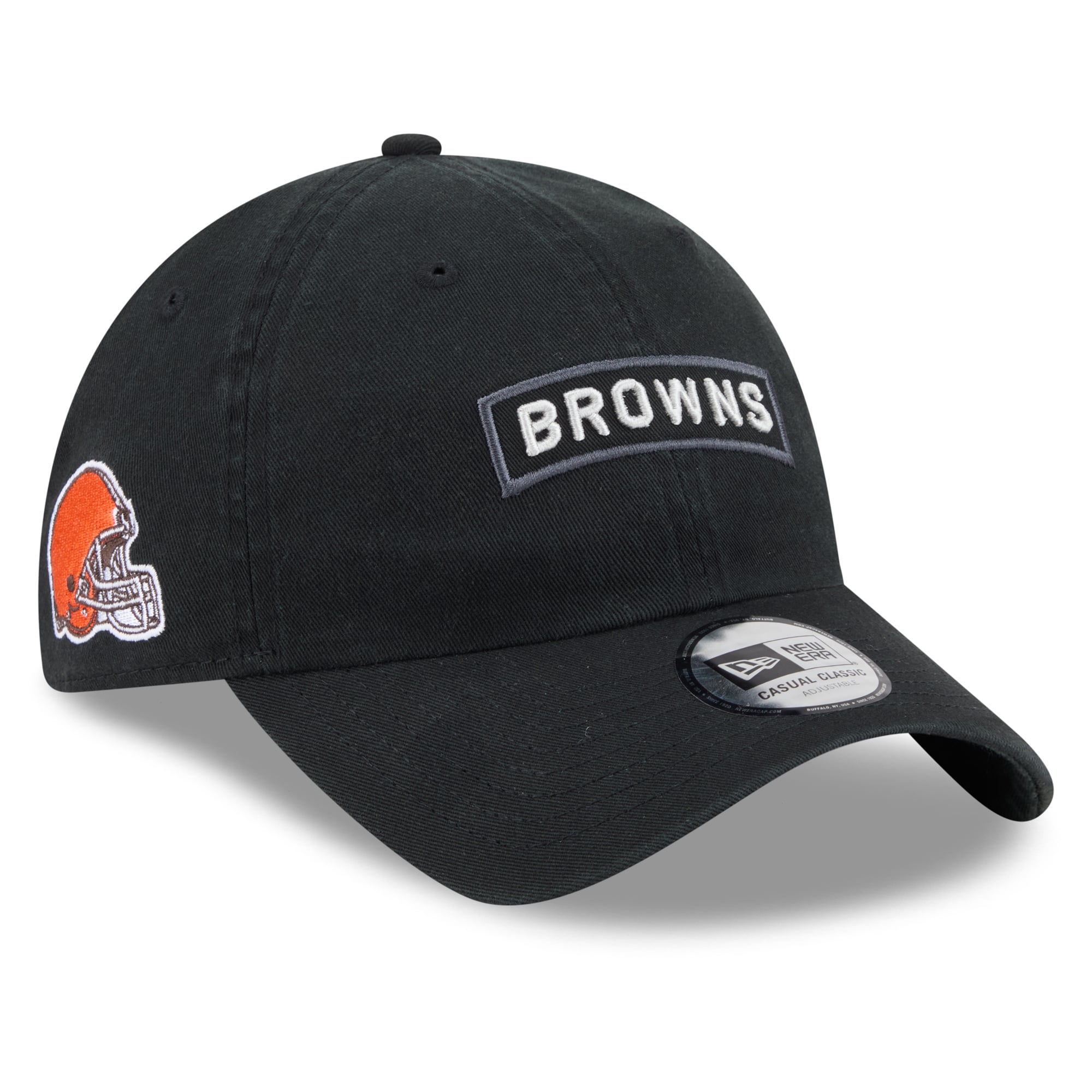 Casquette New Era noire pour homme Cleveland Browns 2026 Salute To Service, style classique décontracté et ajustable