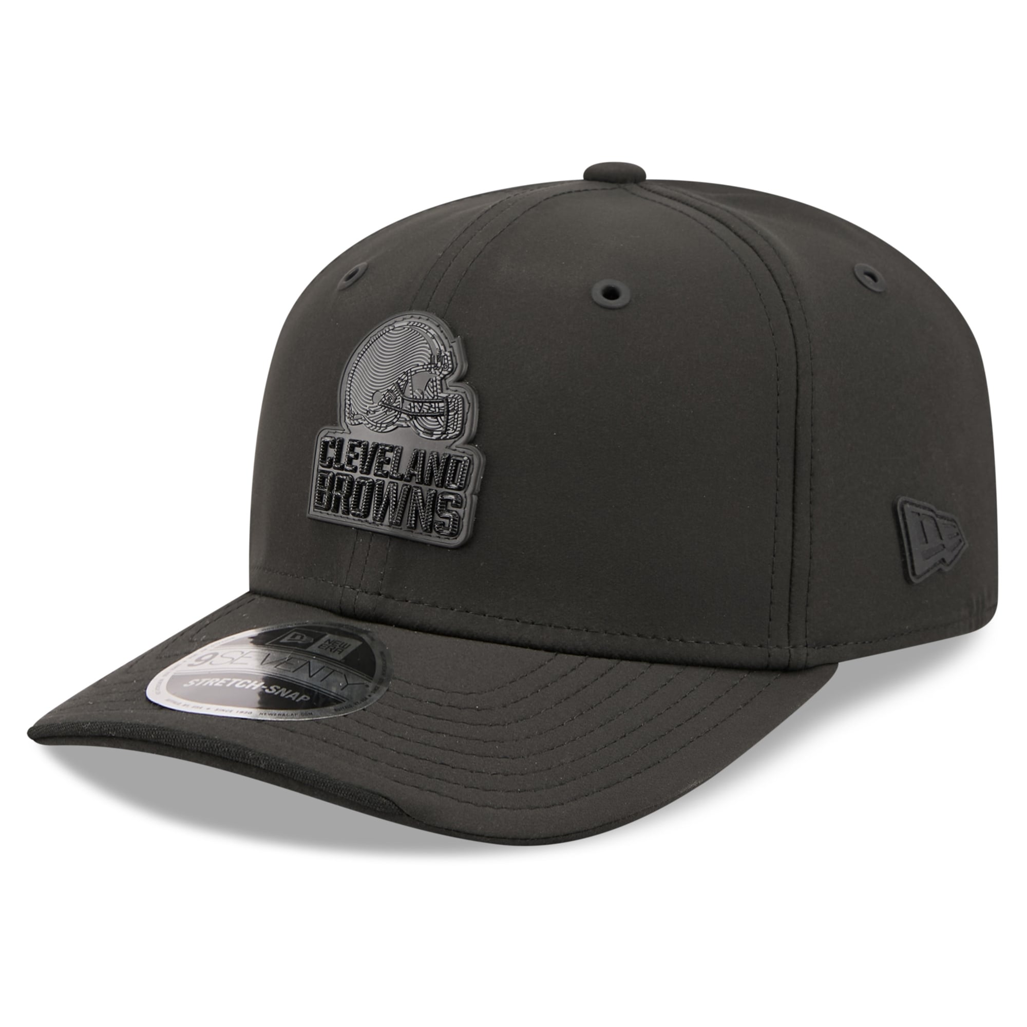 Casquette ajustable New Era noire Cleveland Browns 2026 Sideline 9SEVENTY pour homme