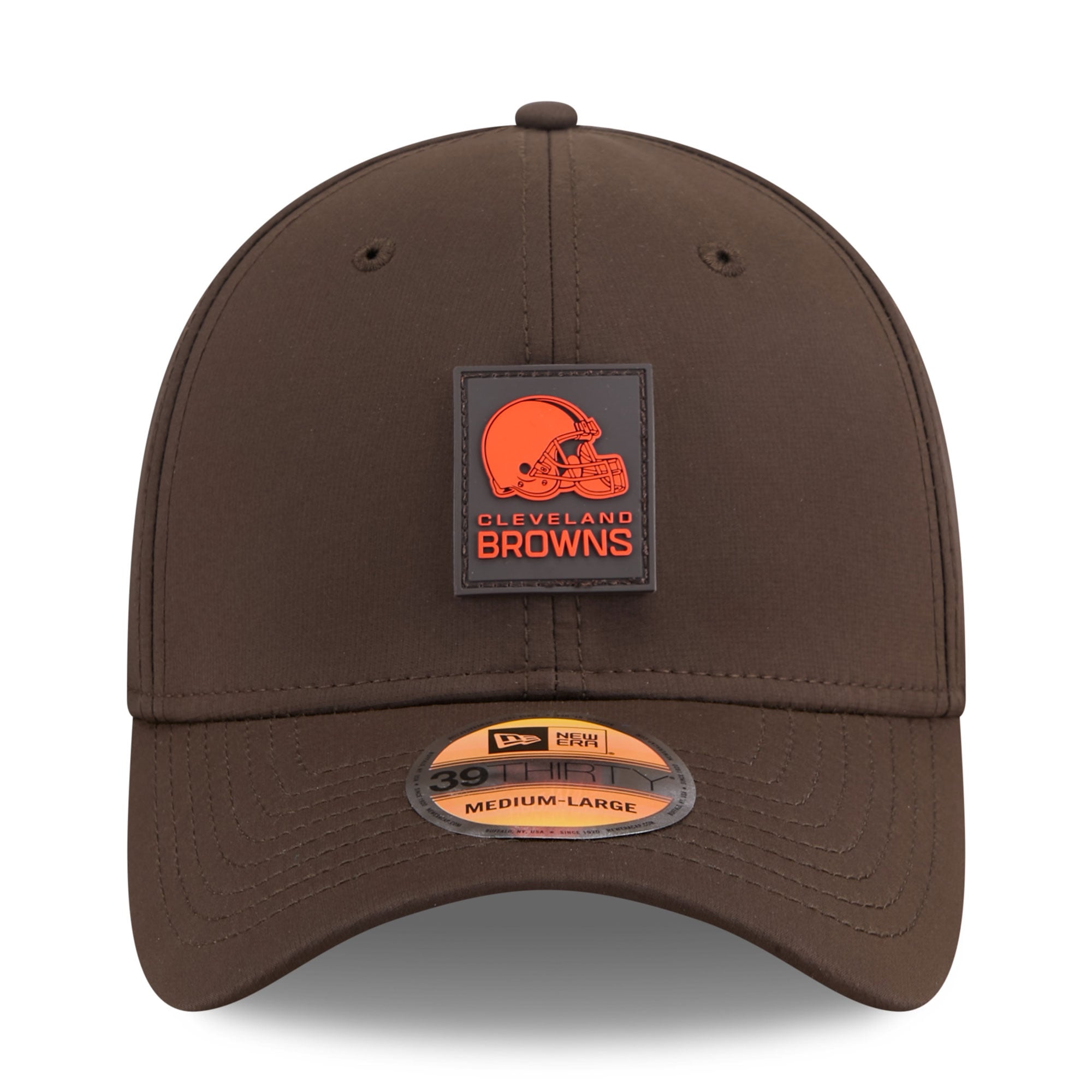 Casquette 39THIRTY Flex marron New Era pour homme, édition 2025 des Cleveland Browns