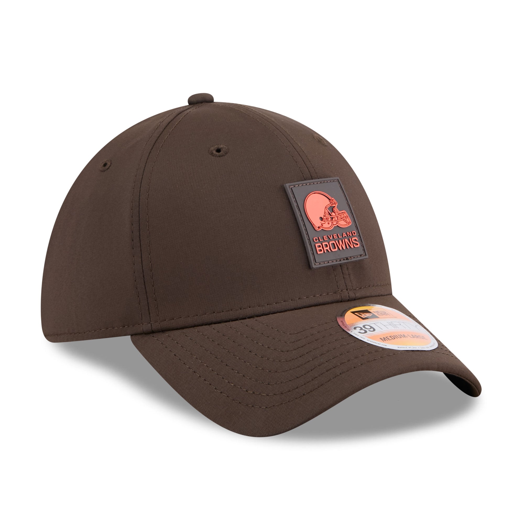Casquette 39THIRTY Flex marron New Era pour homme, édition 2025 des Cleveland Browns