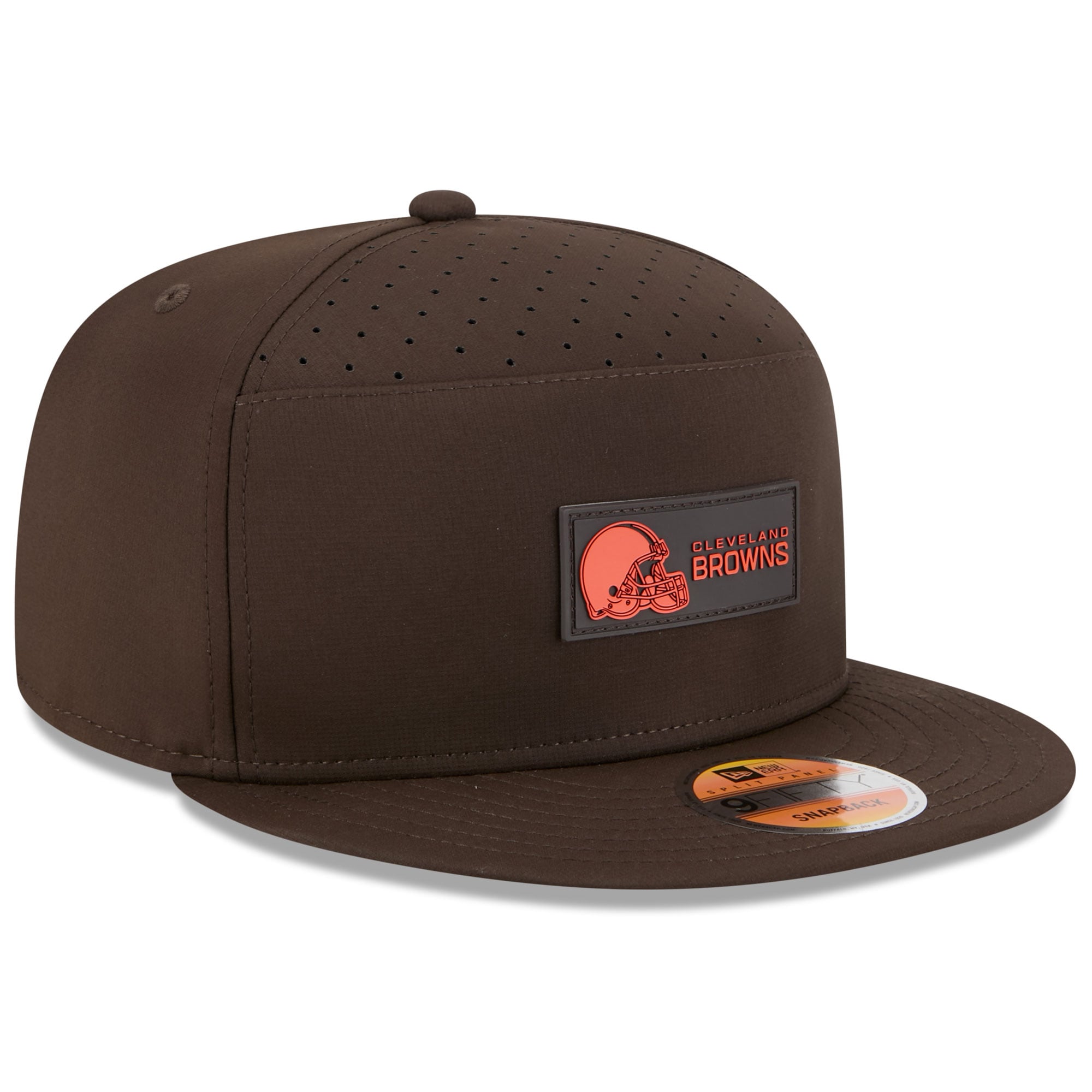 Casquette Snapback 9FIFTY marron à panneaux fendus pour homme New Era Cleveland Browns 2025