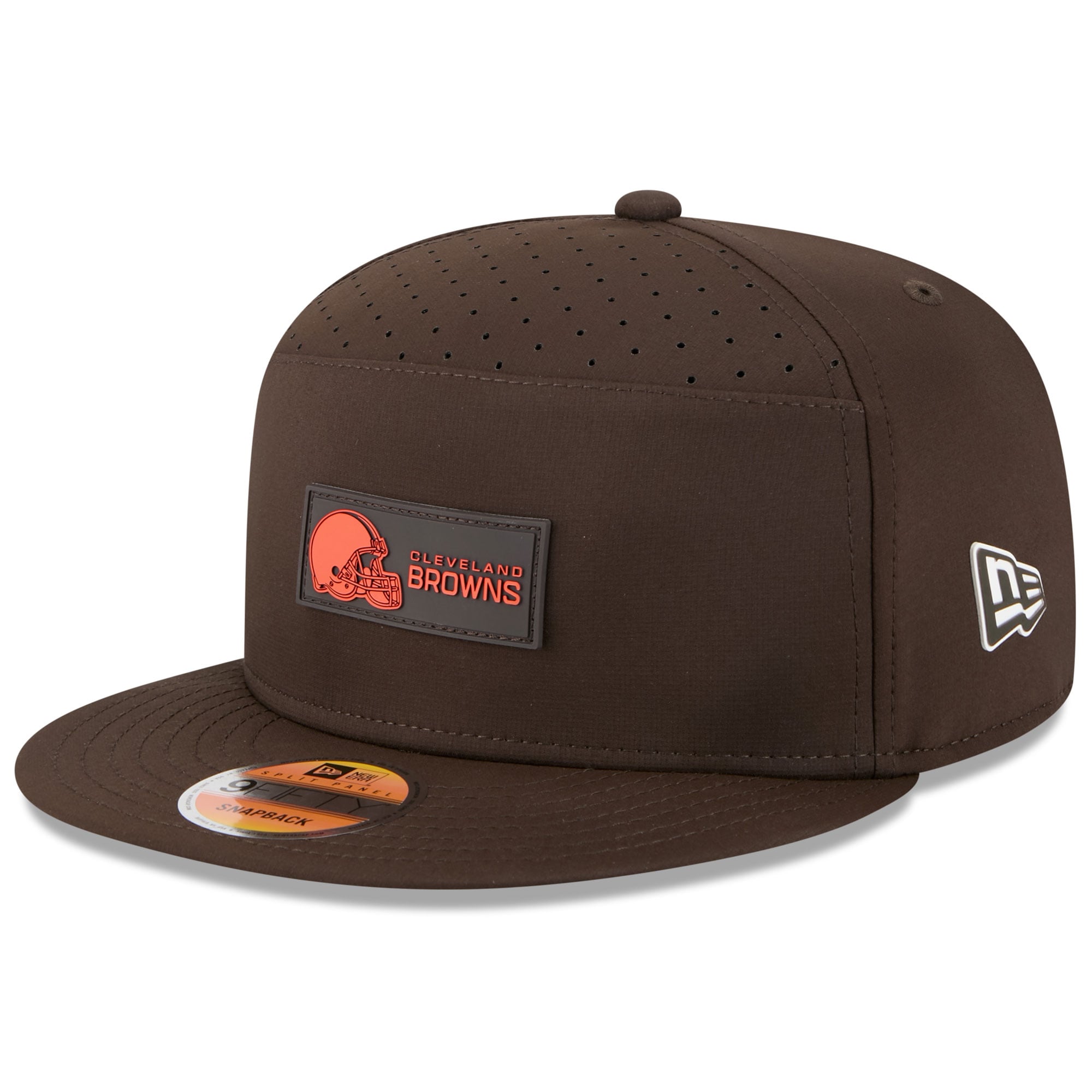 Casquette Snapback 9FIFTY marron à panneaux fendus pour homme New Era Cleveland Browns 2025