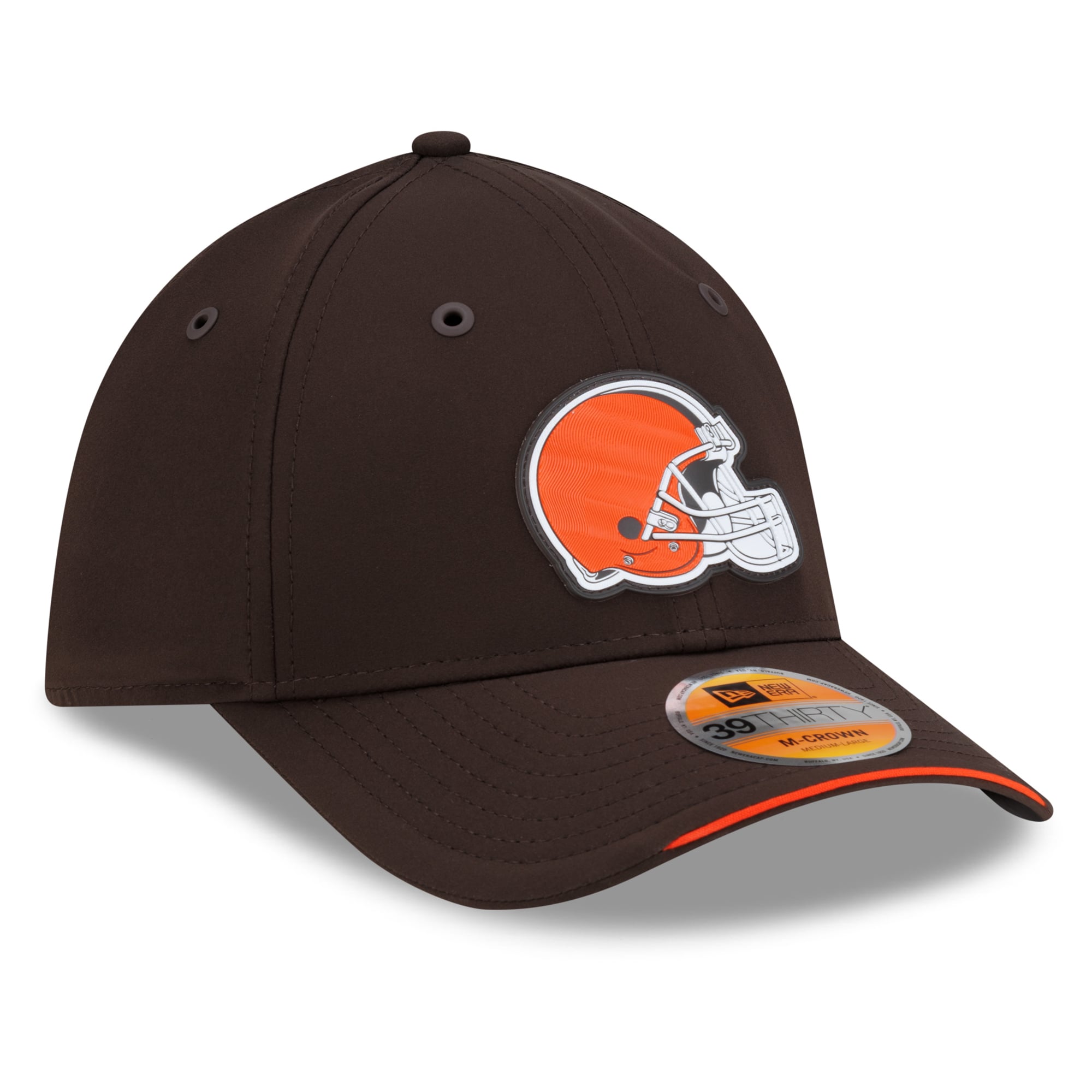 Casquette New Era marron Cleveland Browns 2026 Sideline 39THIRTY M-Crown Flex pour homme