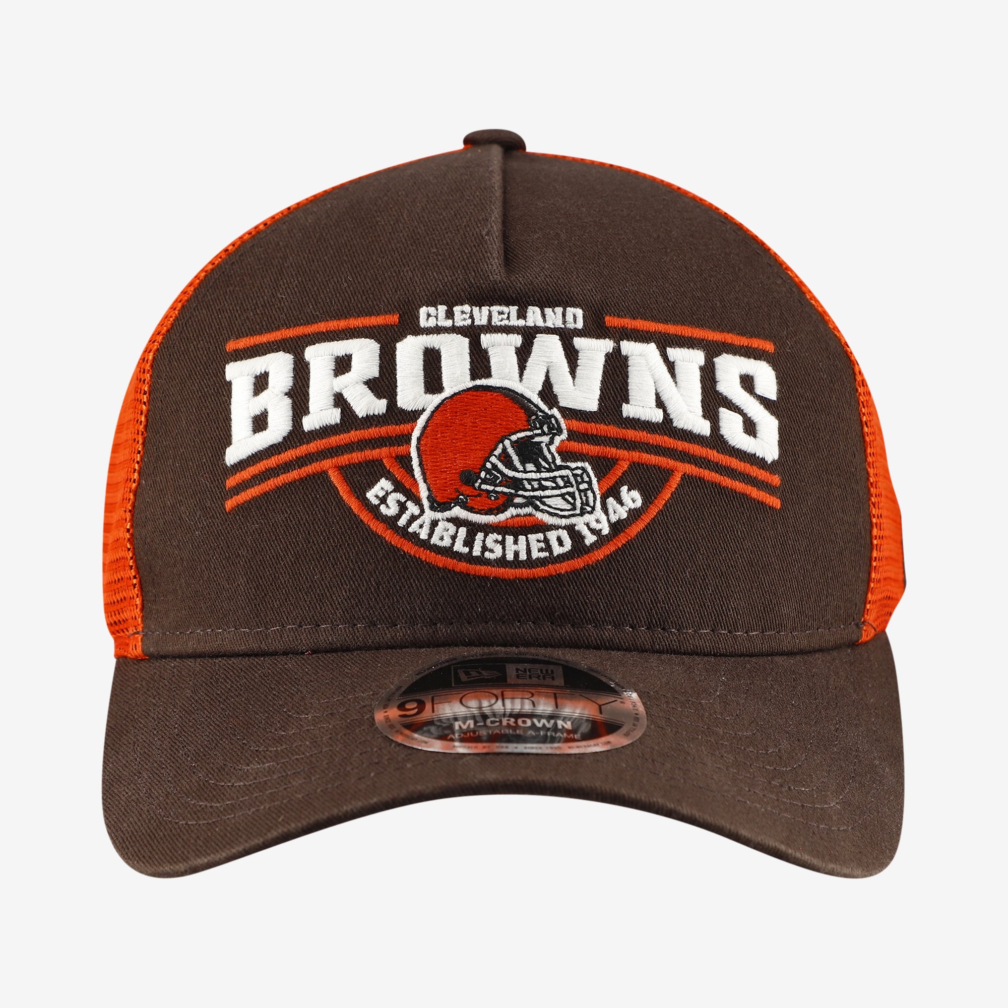 Casquette ajustable New Era marron Cleveland Browns 9FORTY pour homme