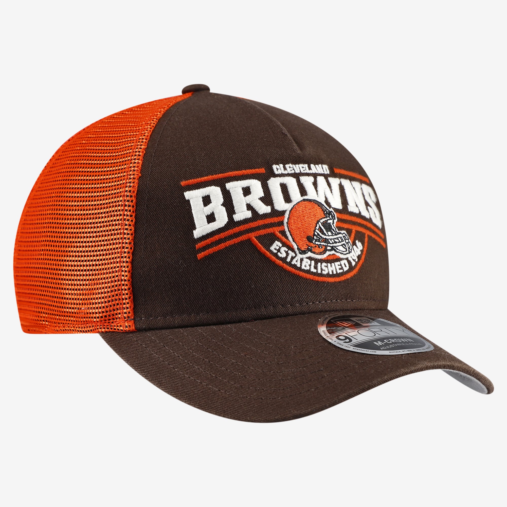 Casquette ajustable New Era marron Cleveland Browns 9FORTY pour homme