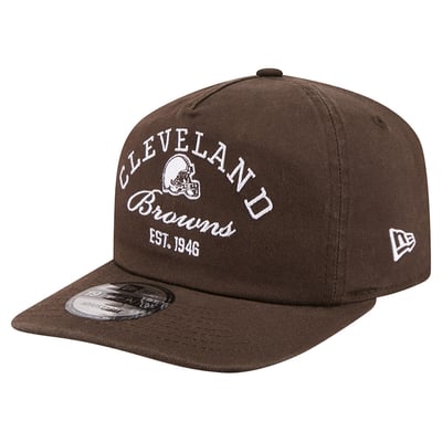 Cleveland Browns New Era Stacked 19TWENTY Adjustable Hat - Brown