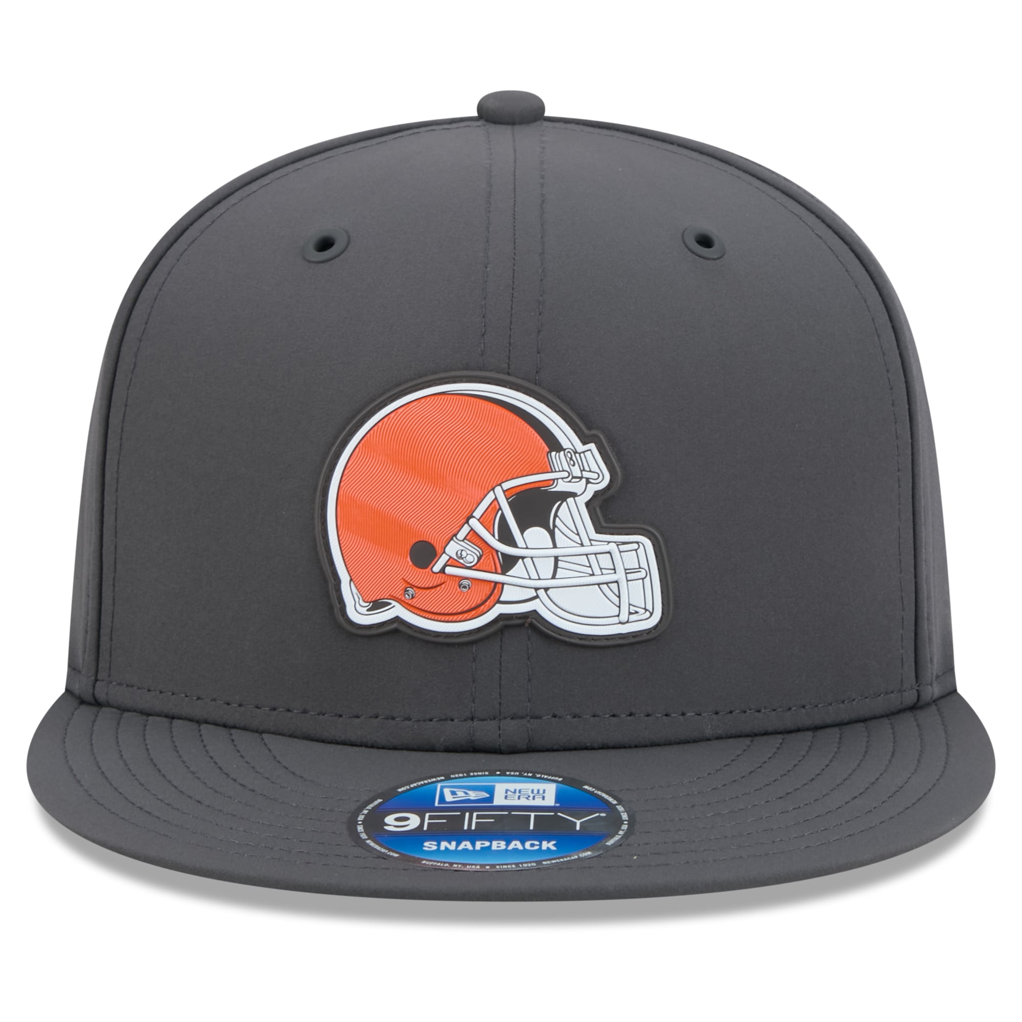 Casquette snapback New Era 9FIFTY pour homme, couleur anthracite, Cleveland Browns 2026, idéale pour les temps froids.