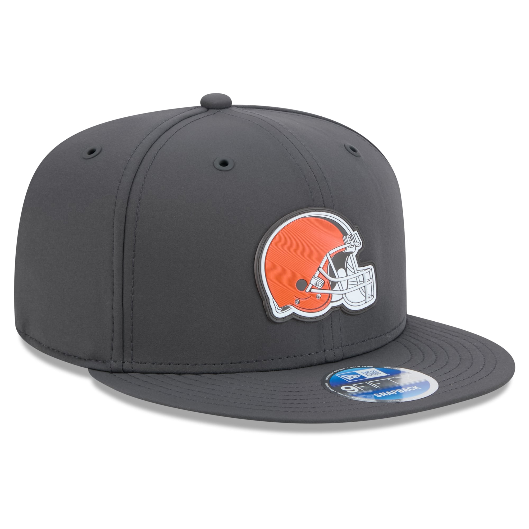 Casquette snapback New Era 9FIFTY pour homme, couleur anthracite, Cleveland Browns 2026, idéale pour les temps froids.