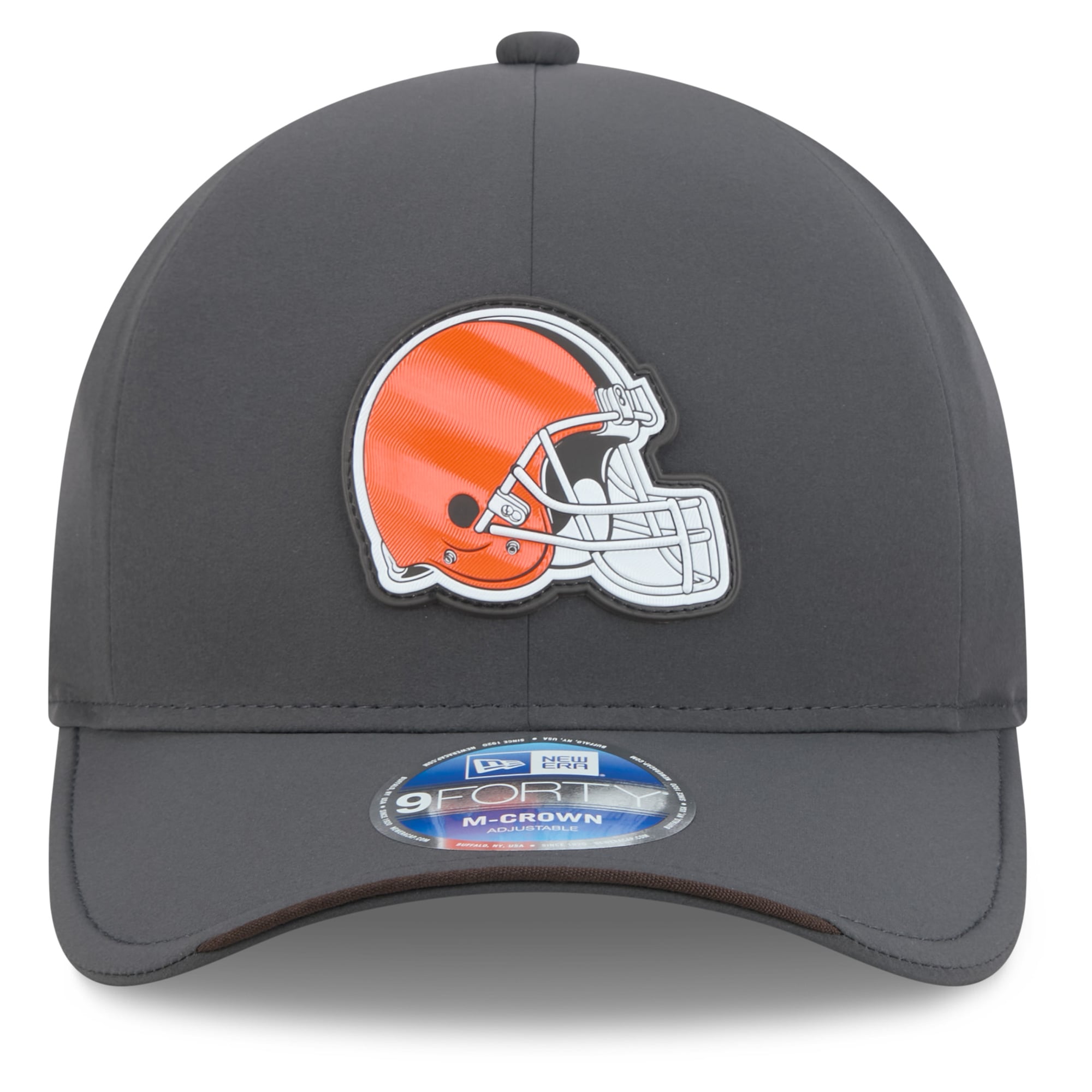 Casquette ajustable New Era 9FORTY M-Crown pour homme, couleur anthracite, Cleveland Browns 2026, idéale pour les temps froids.