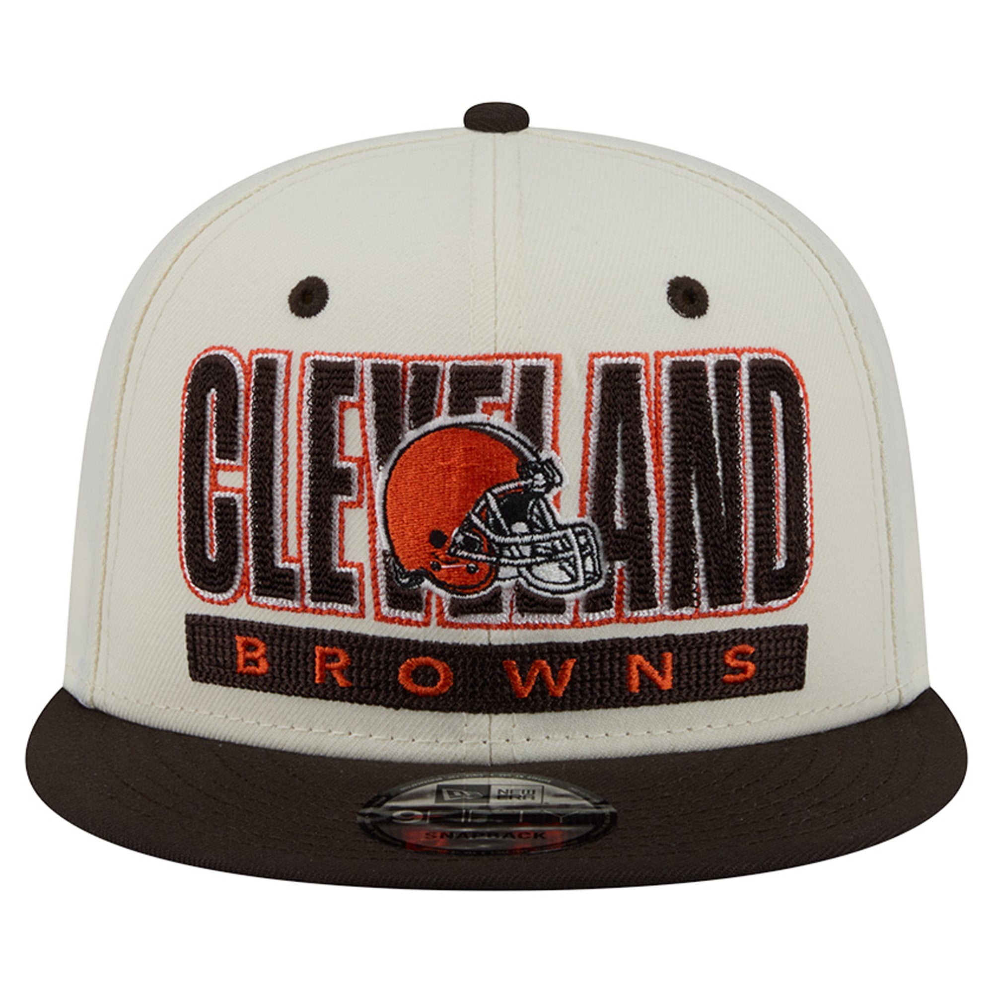 Casquette snapback New Era Classic 9FIFTY crème/marron pour homme