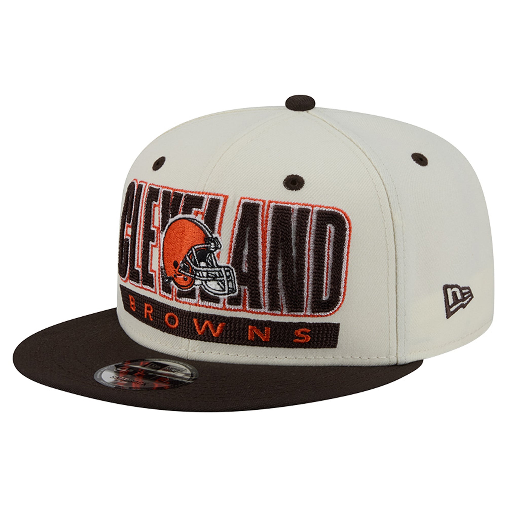 Casquette snapback New Era Classic 9FIFTY crème/marron pour homme