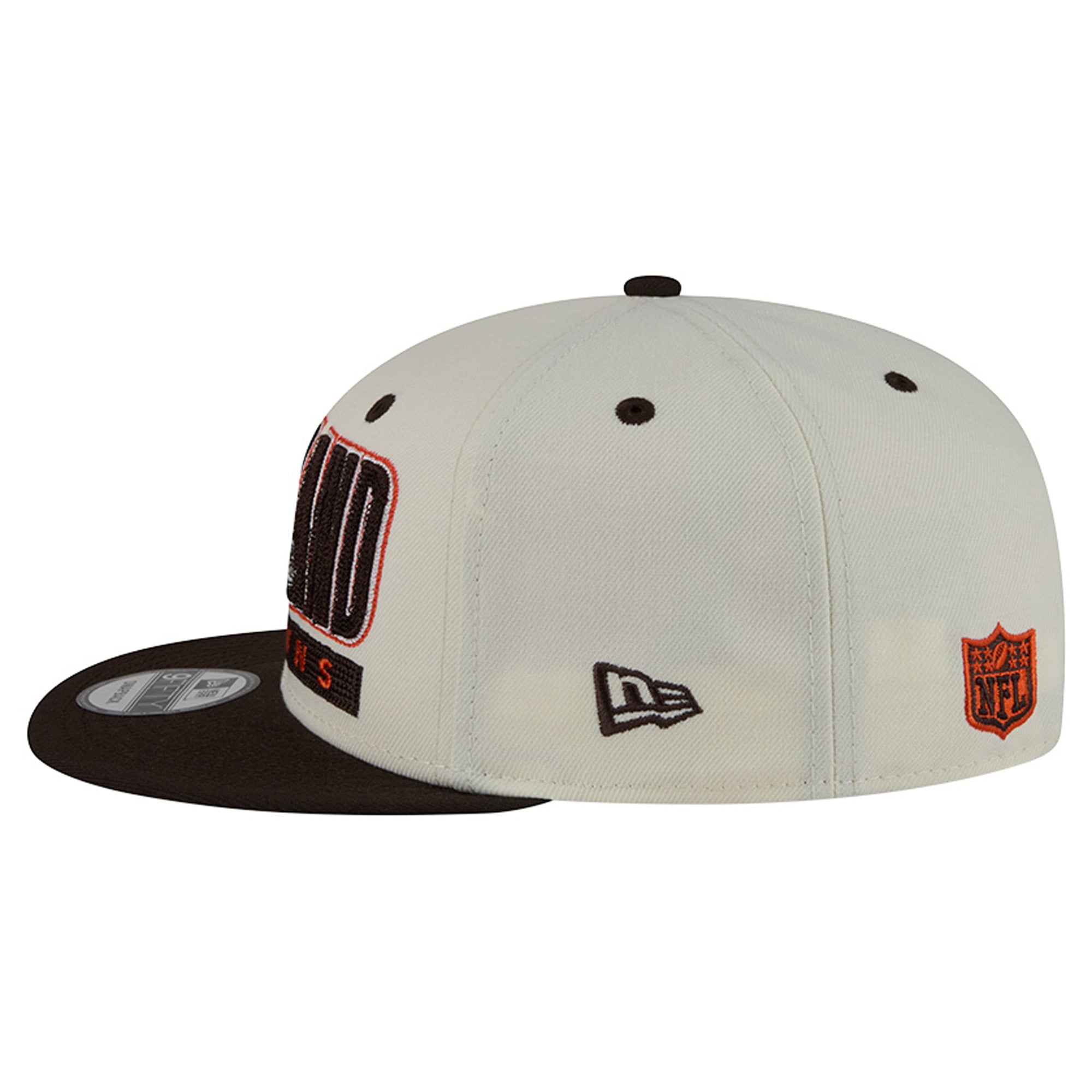 Casquette snapback New Era Classic 9FIFTY crème/marron pour homme