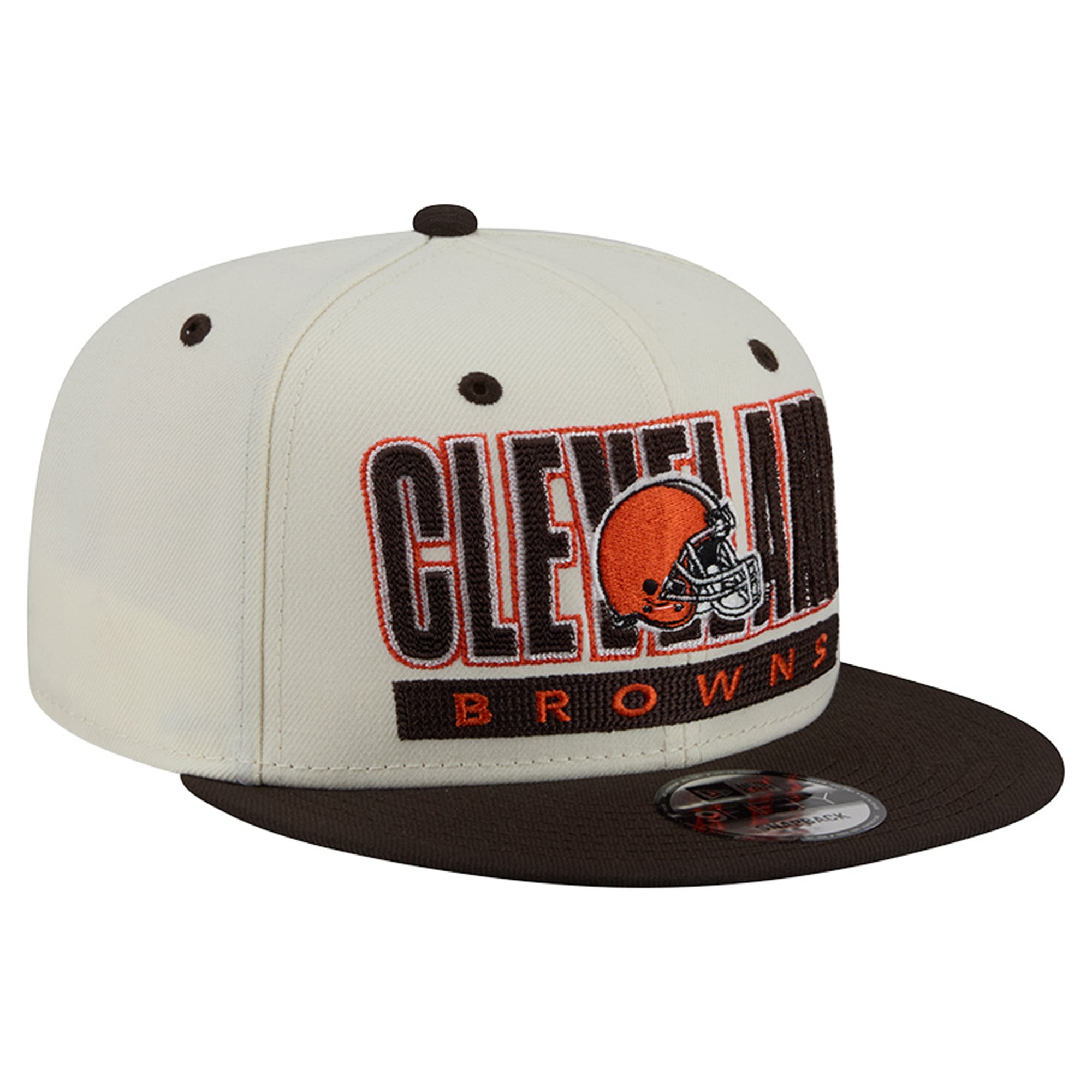 Casquette snapback New Era Classic 9FIFTY crème/marron pour homme